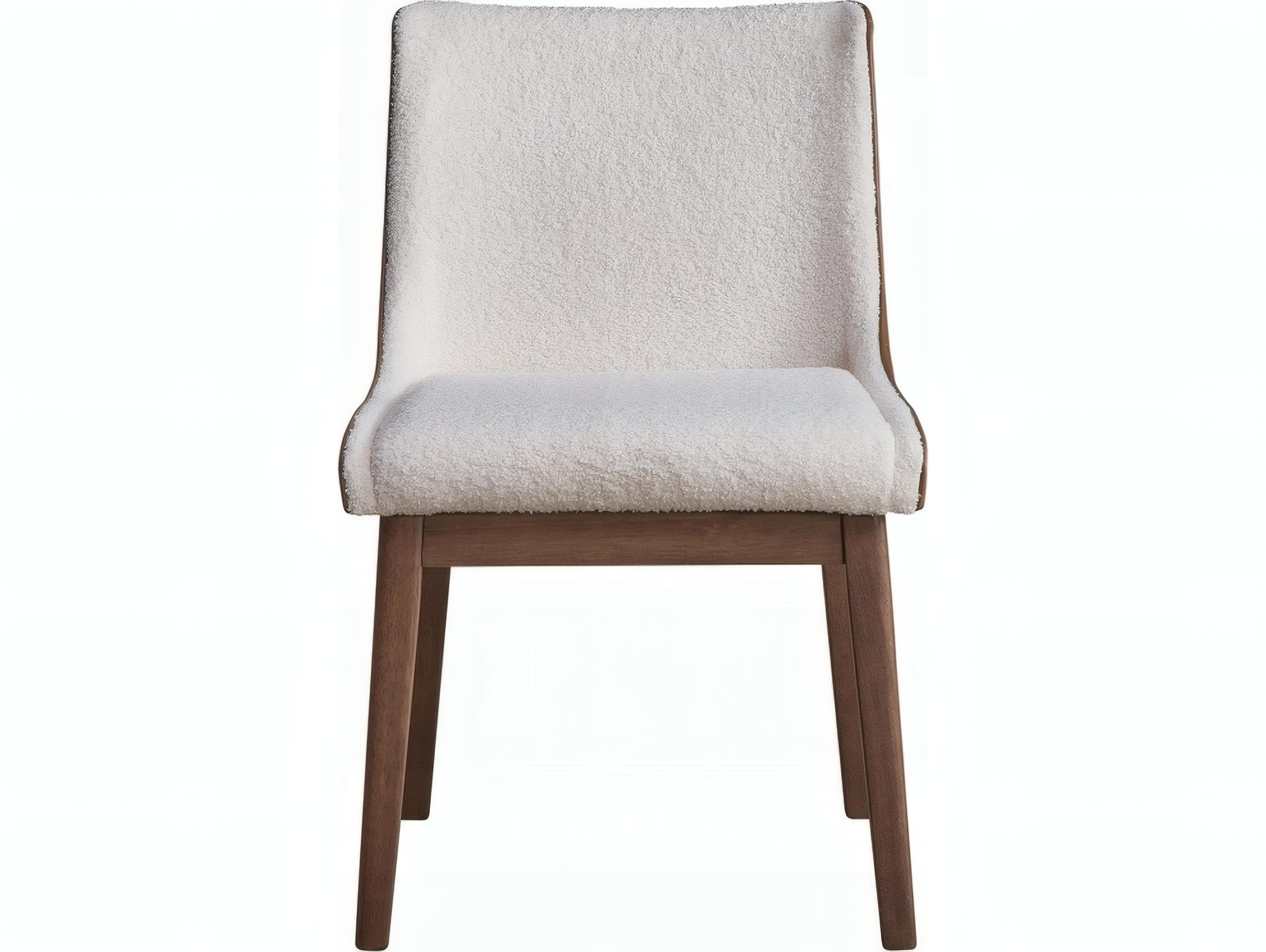 Acme Furniture Ginny Rubberwood Brown Upholstered Armless Dining Chair Set of 2