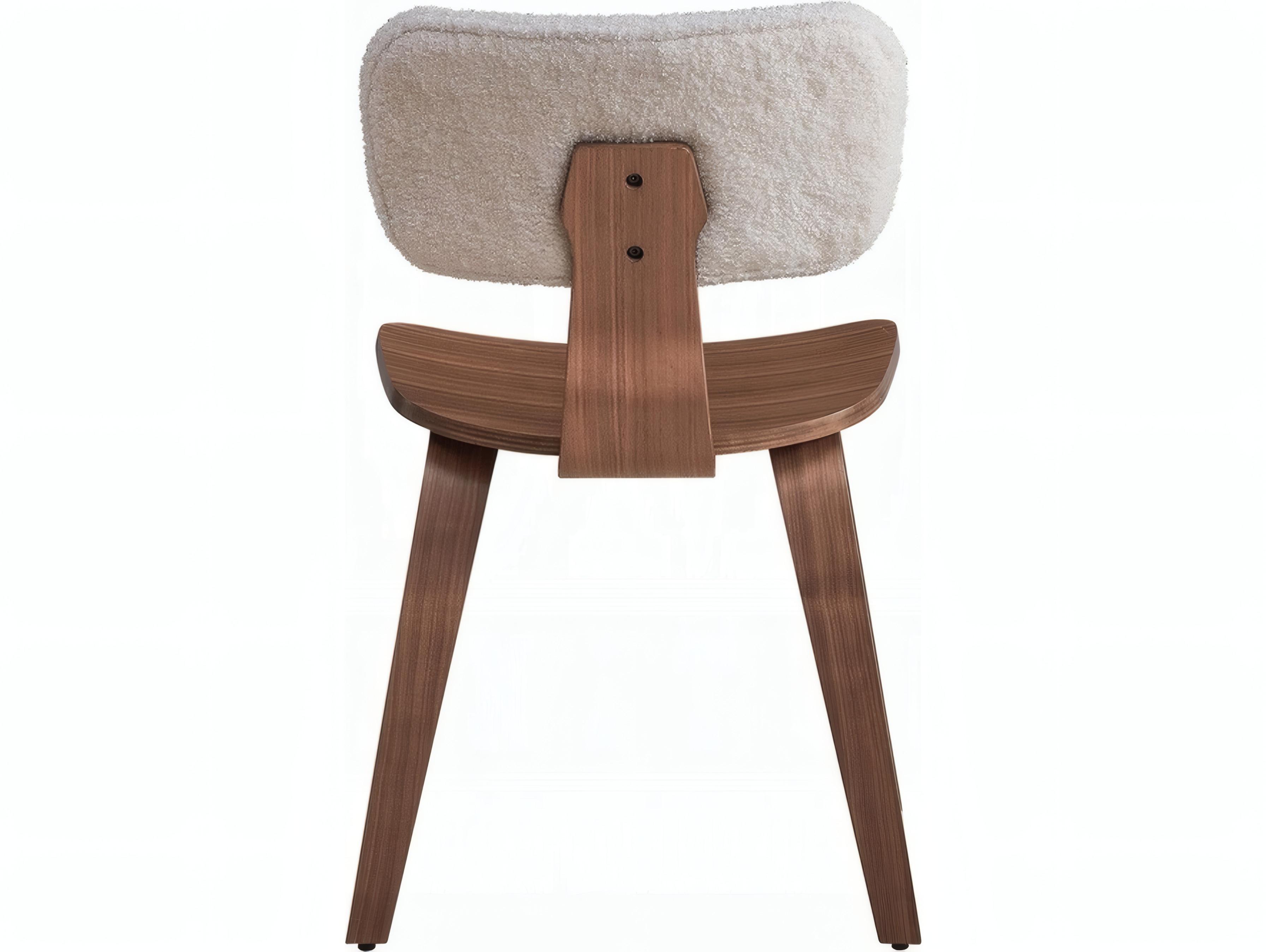 Acme Furniture Casson Rubberwood Brown Upholstered Armless Dining Chair Set of 2