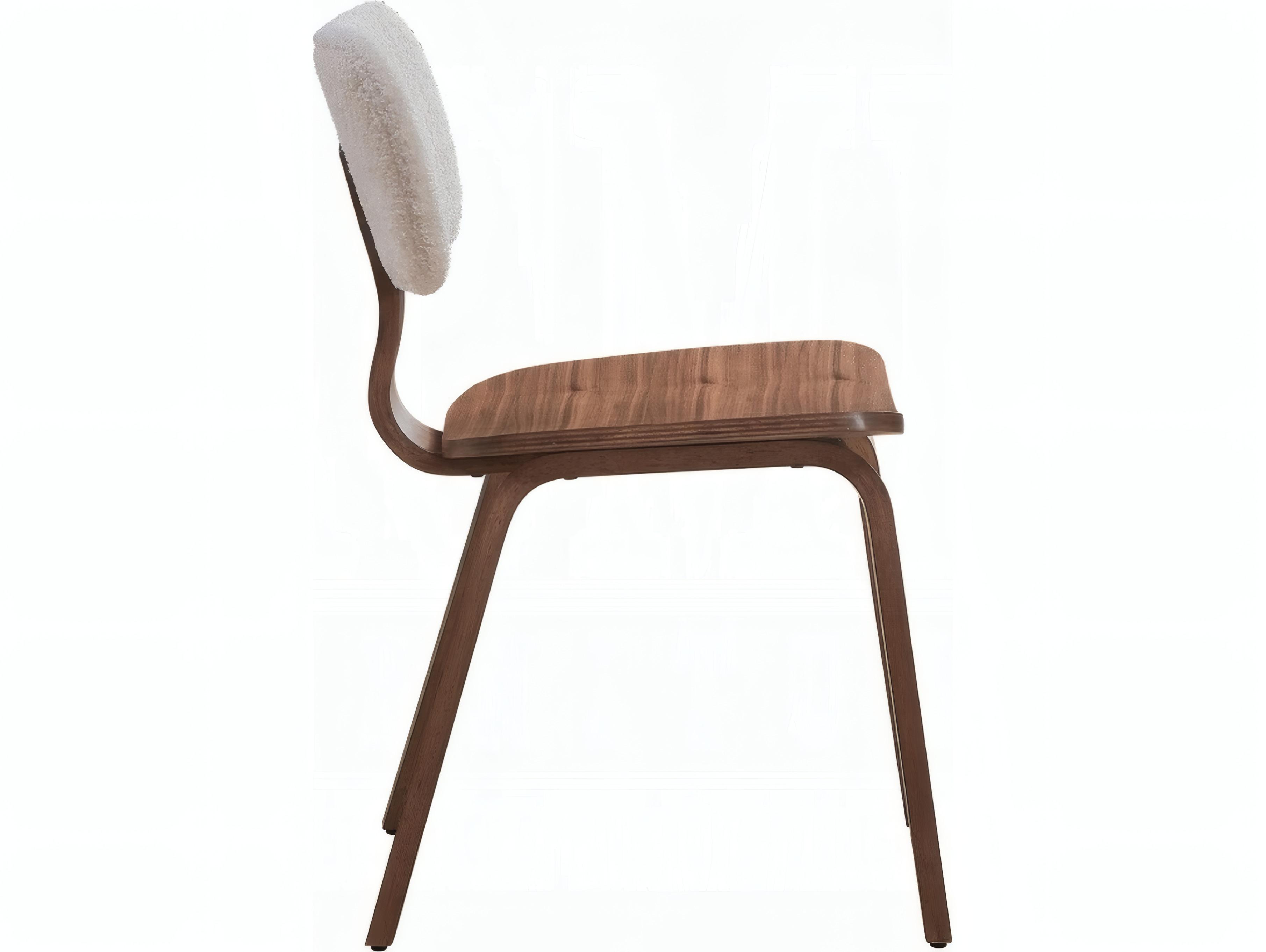 Acme Furniture Casson Rubberwood Brown Upholstered Armless Dining Chair Set of 2