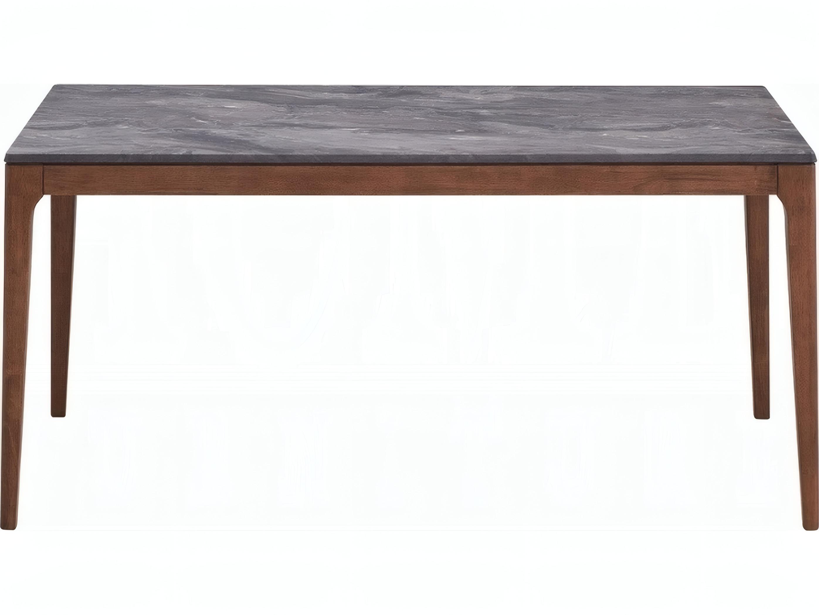 Acme Furniture Bevis Rectangular Engineered Stone Walnut Dining Table