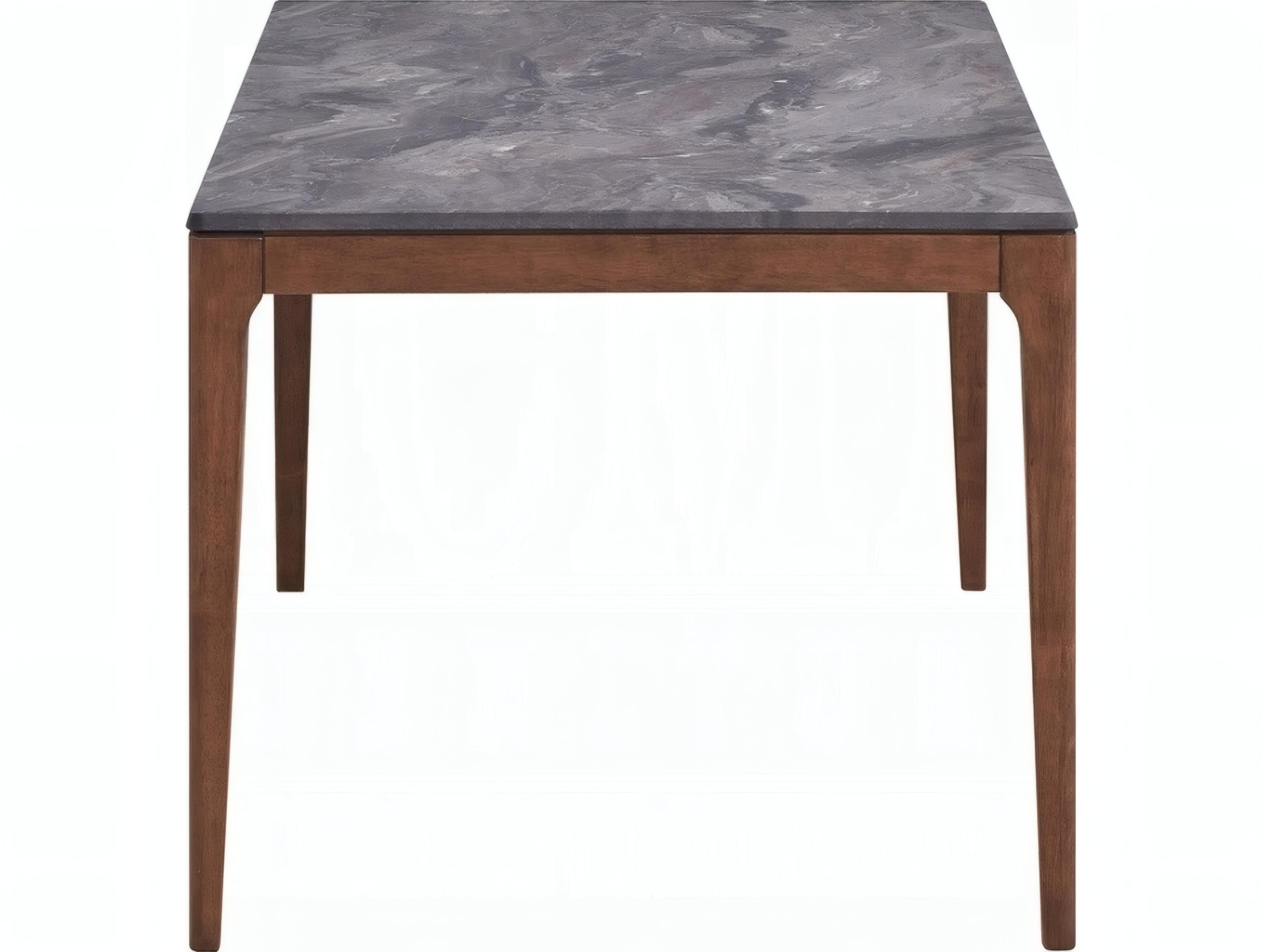 Acme Furniture Bevis Rectangular Engineered Stone Walnut Dining Table
