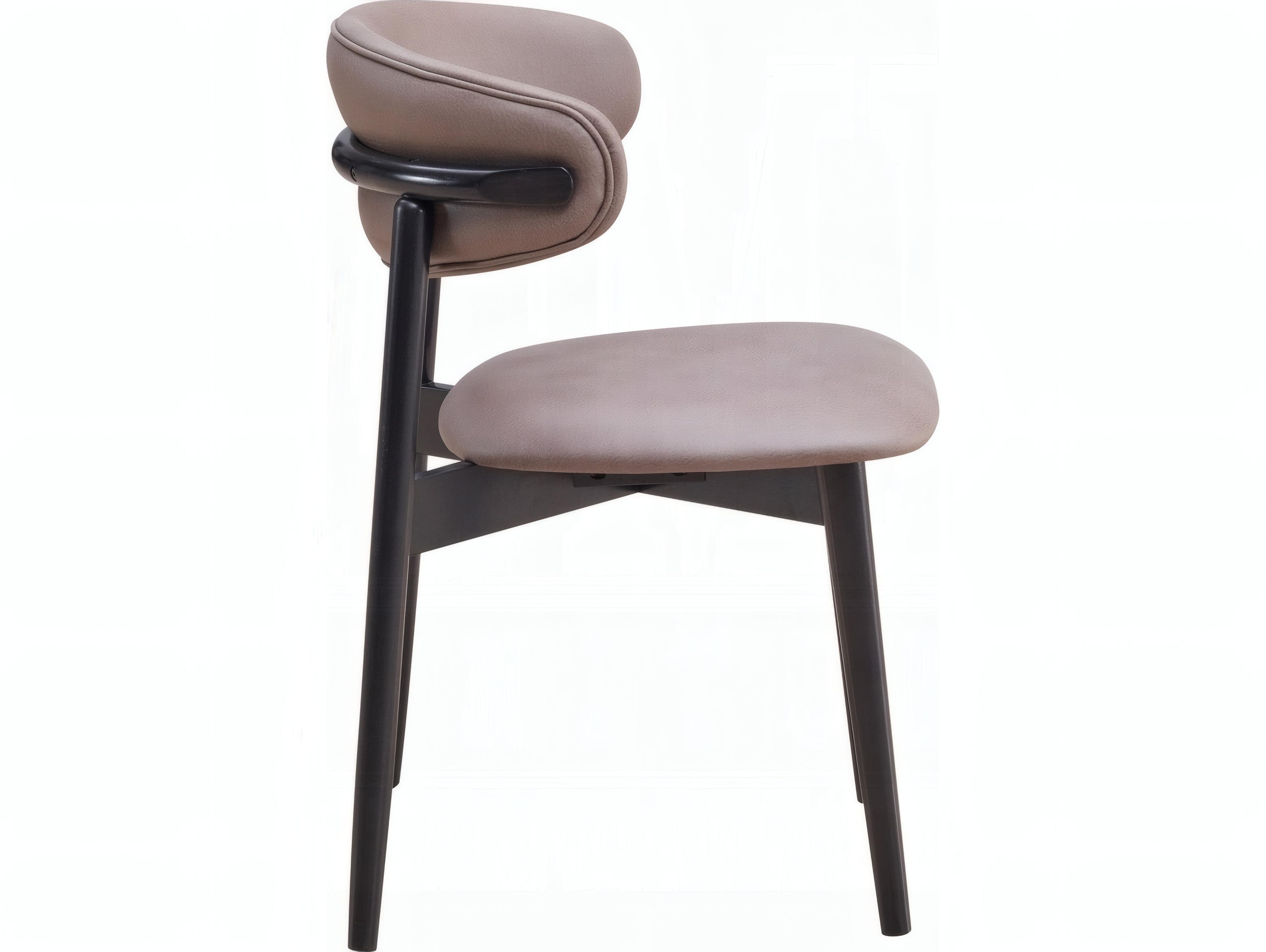 Acme Furniture Lanae Rubberwood Gray Microfiber Upholstered Armless Dining Chair Set of 2