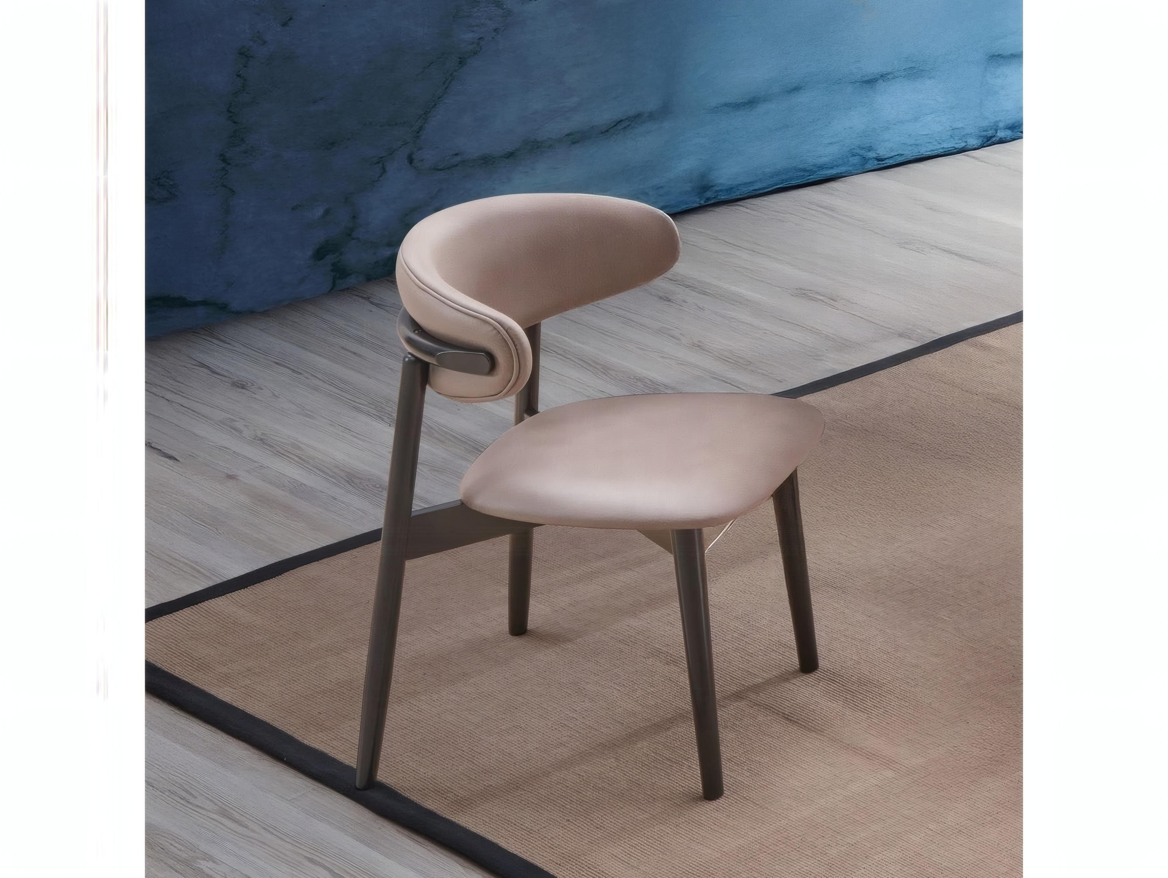 Acme Furniture Lanae Rubberwood Gray Microfiber Upholstered Armless Dining Chair Set of 2