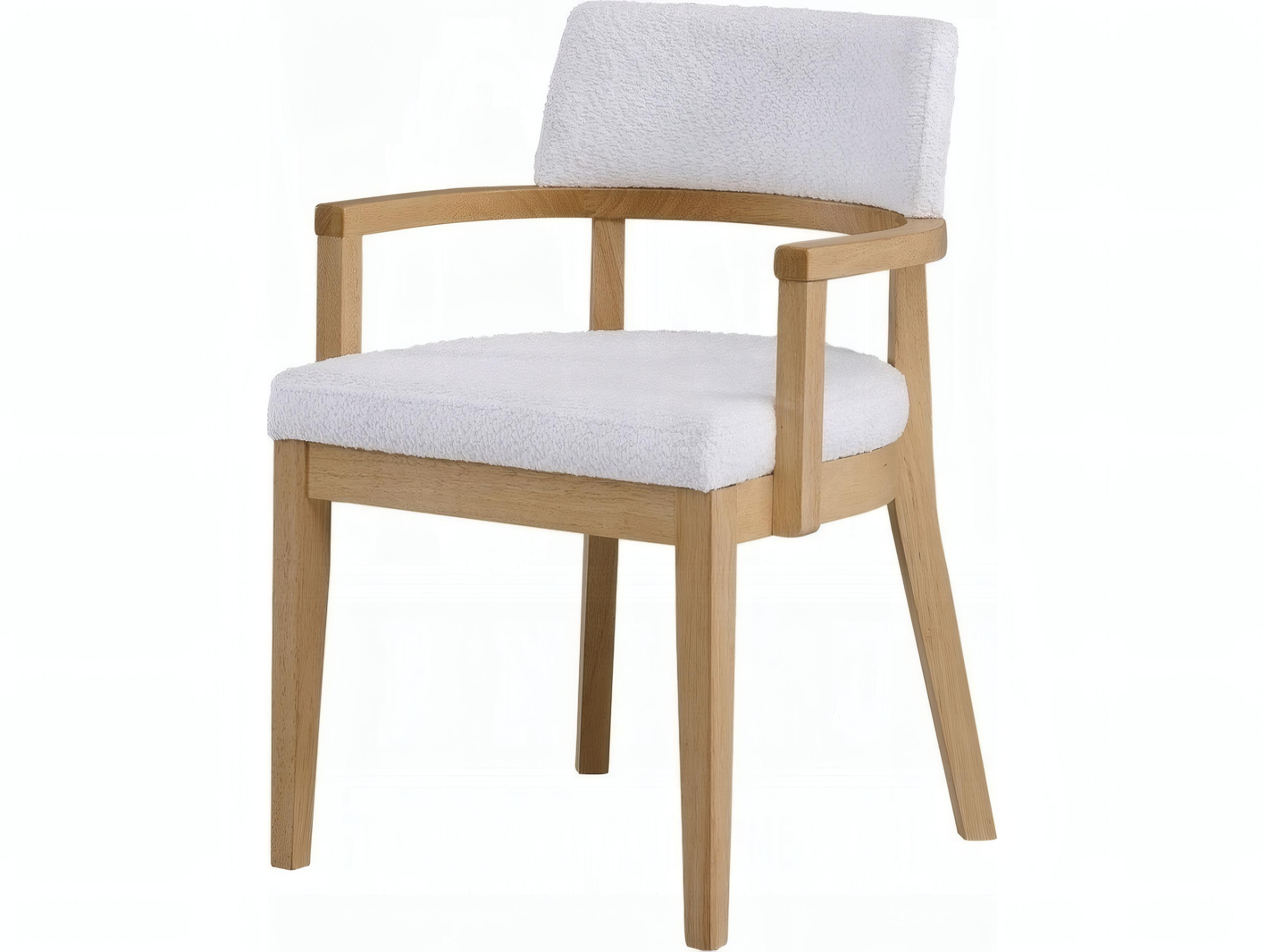 Acme Furniture Kasem Plywood Beige Upholstered Arm Dining Chair Set of 2