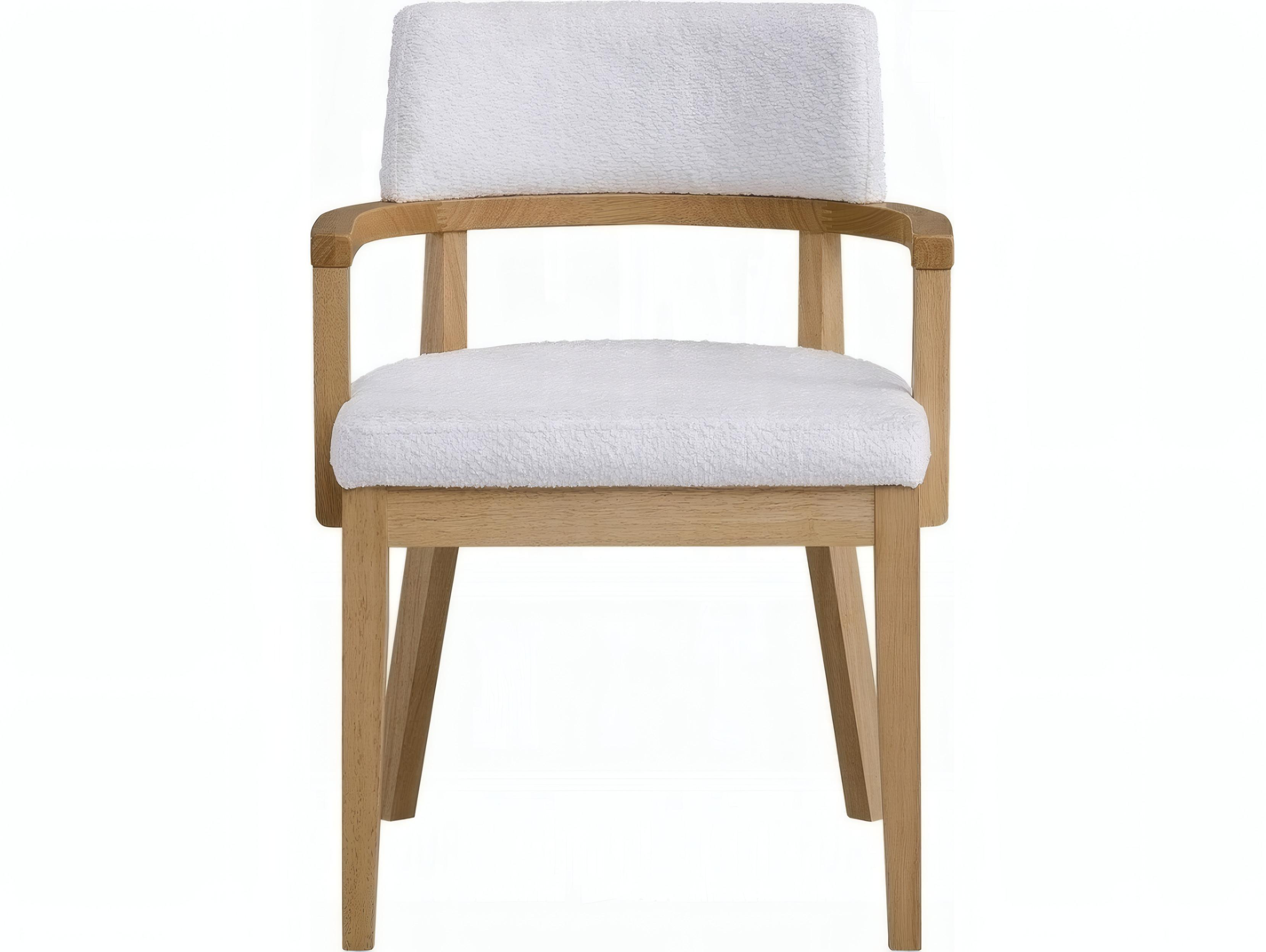 Acme Furniture Kasem Plywood Beige Upholstered Arm Dining Chair Set of 2