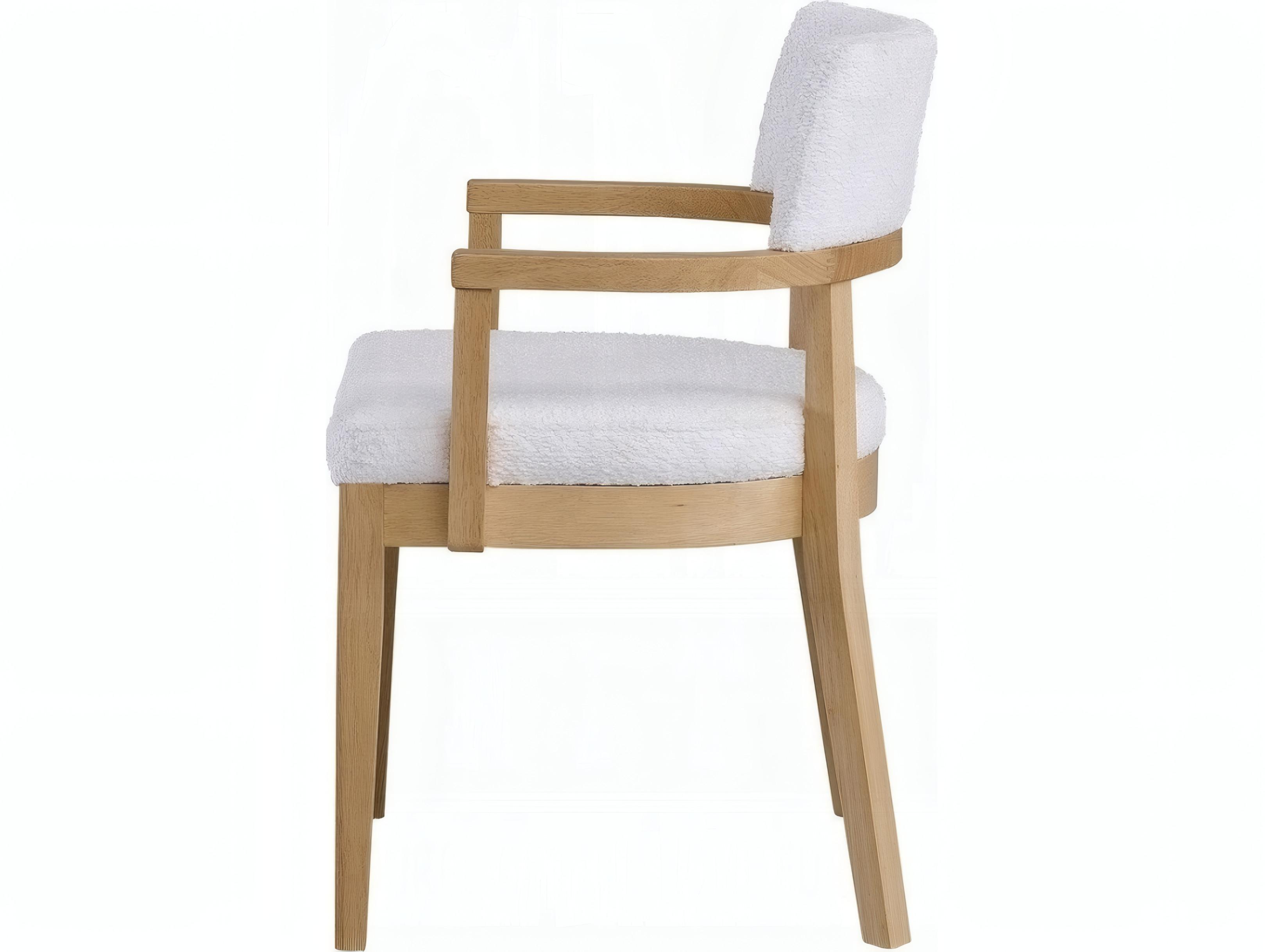 Acme Furniture Kasem Plywood Beige Upholstered Arm Dining Chair Set of 2