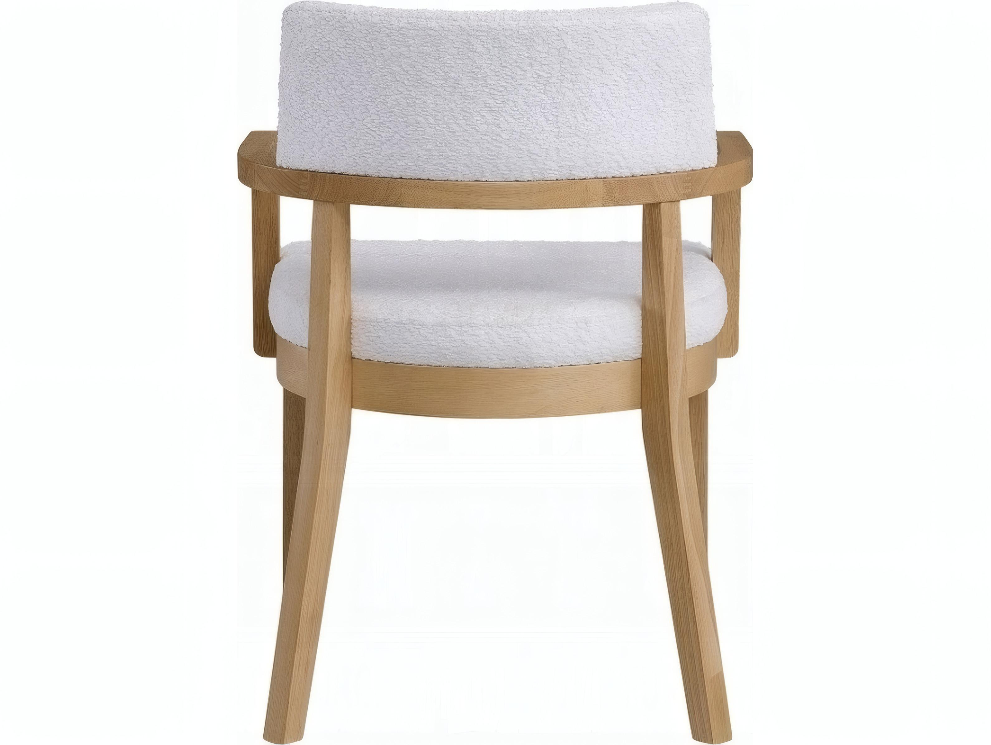 Acme Furniture Kasem Plywood Beige Upholstered Arm Dining Chair Set of 2