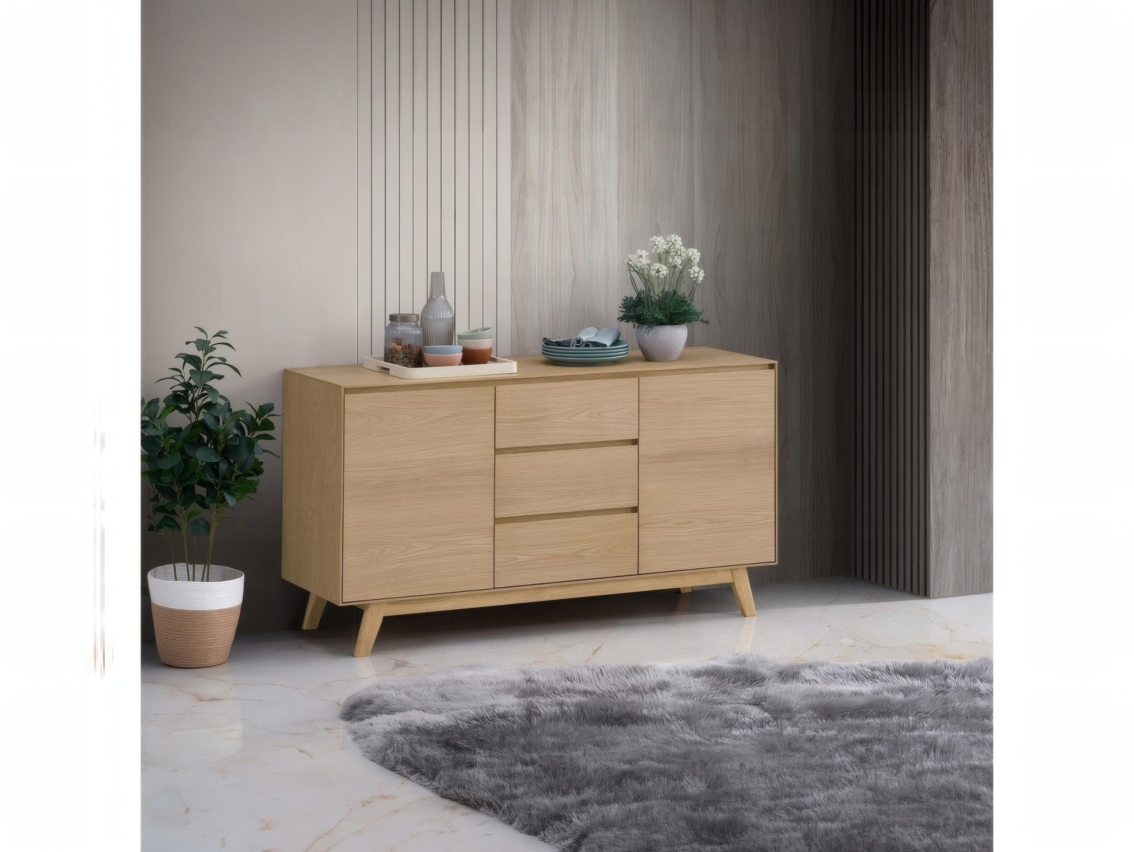 Acme Furniture Kasem 55" Oak Wood Sideboard