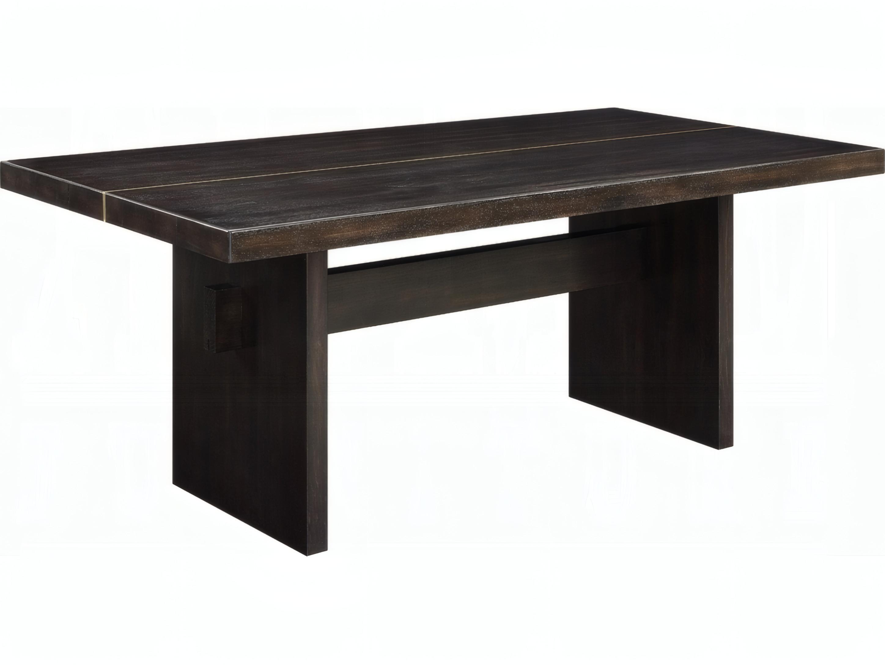 Acme Furniture Jaramillo Rectangular Wood Gold Rustic Espresso Dining Table