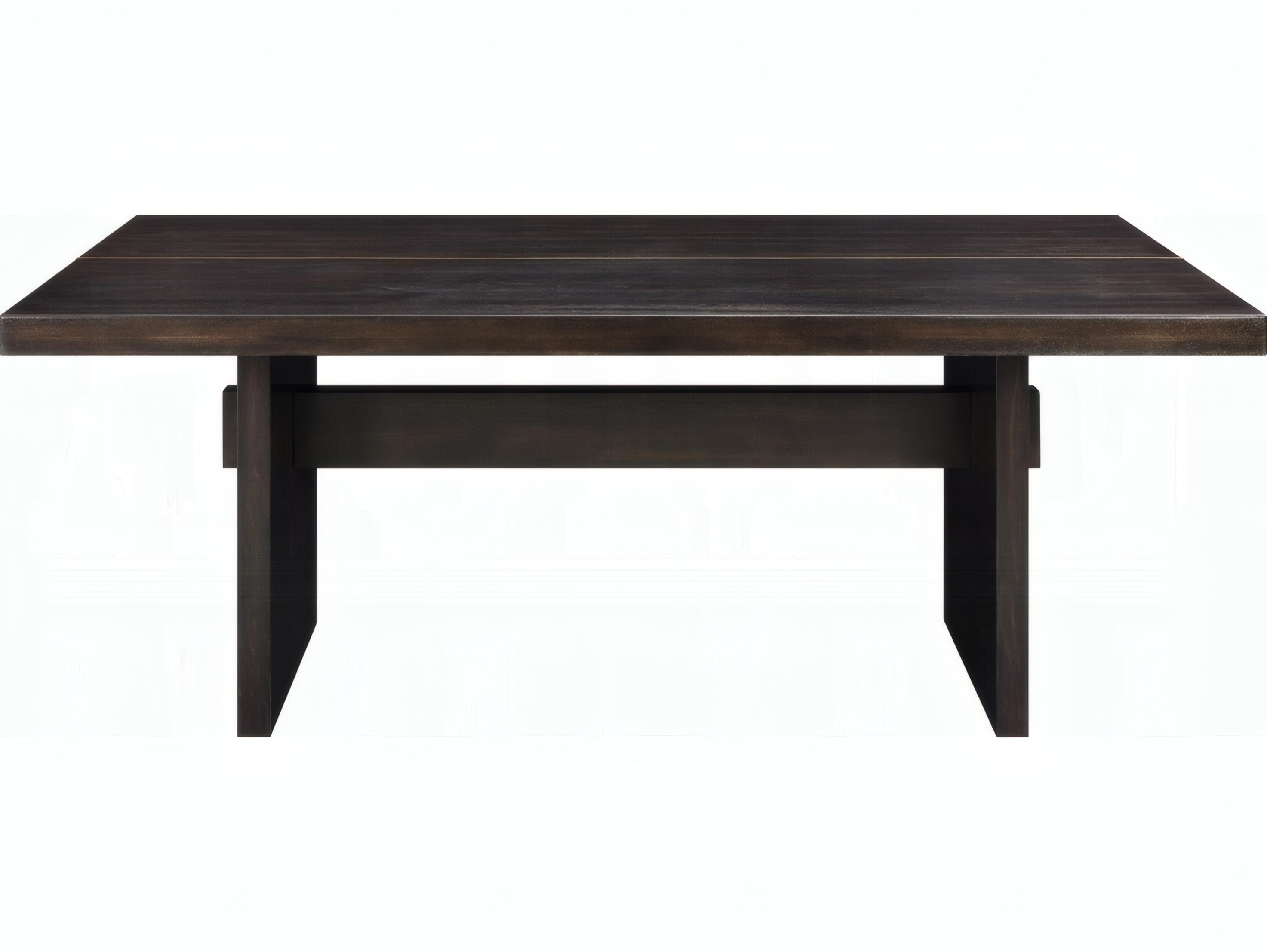 Acme Furniture Jaramillo Rectangular Wood Gold Rustic Espresso Dining Table