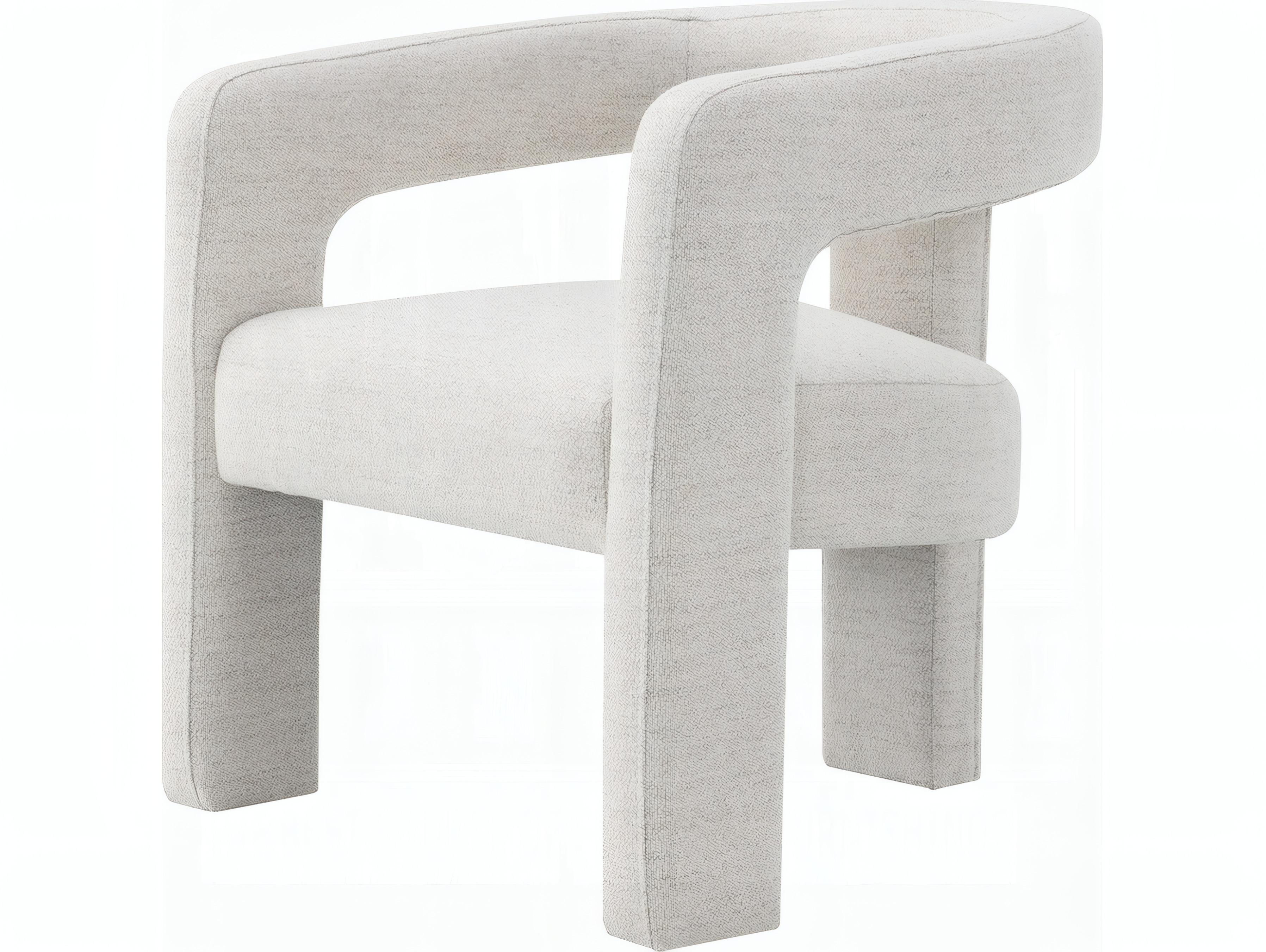 Acme Furniture Plywood Beige Upholstered Arm Dining Chair Set of 2