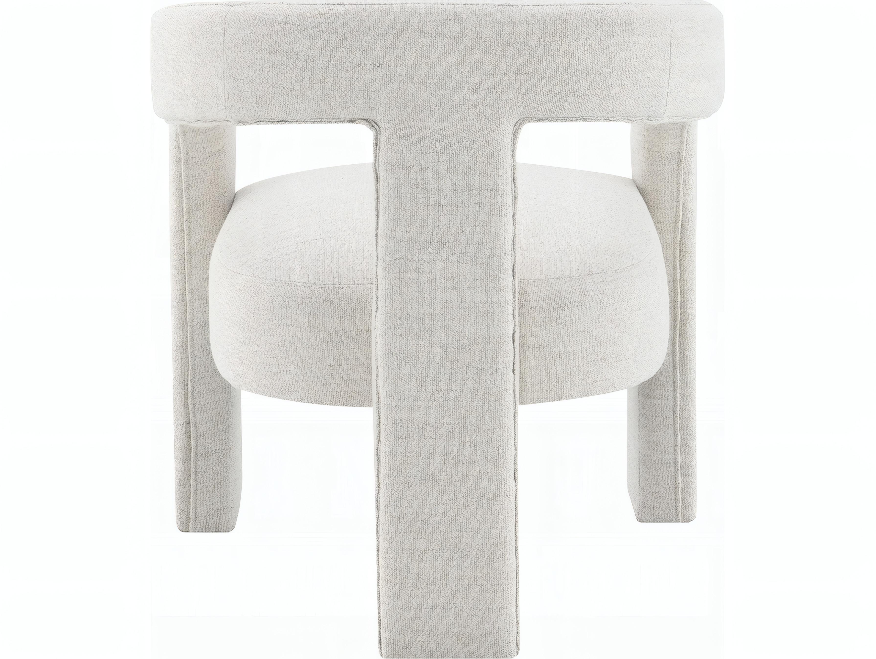 Acme Furniture Plywood Beige Upholstered Arm Dining Chair Set of 2