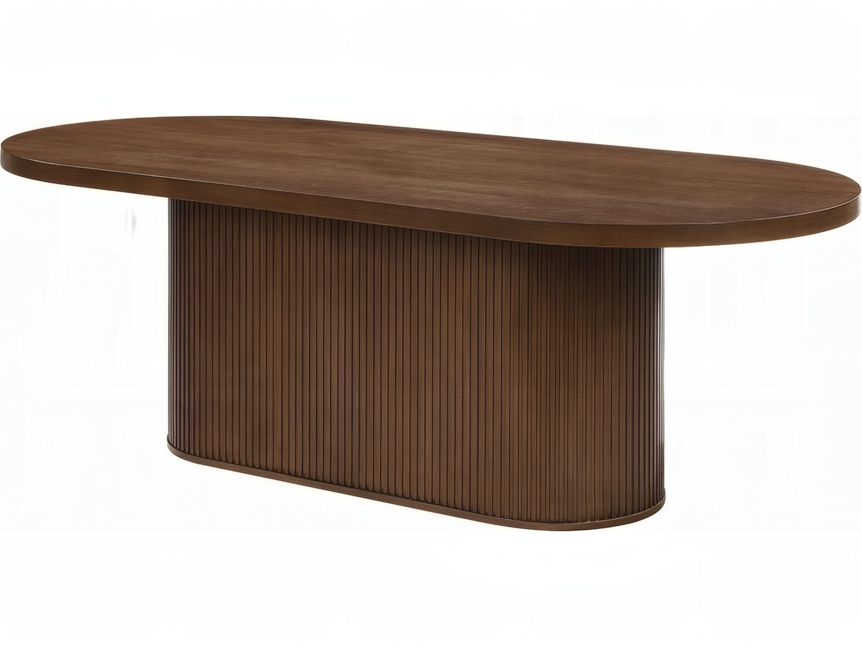 Acme Furniture Gamarya Oval Wood Dark Oak Dining Table