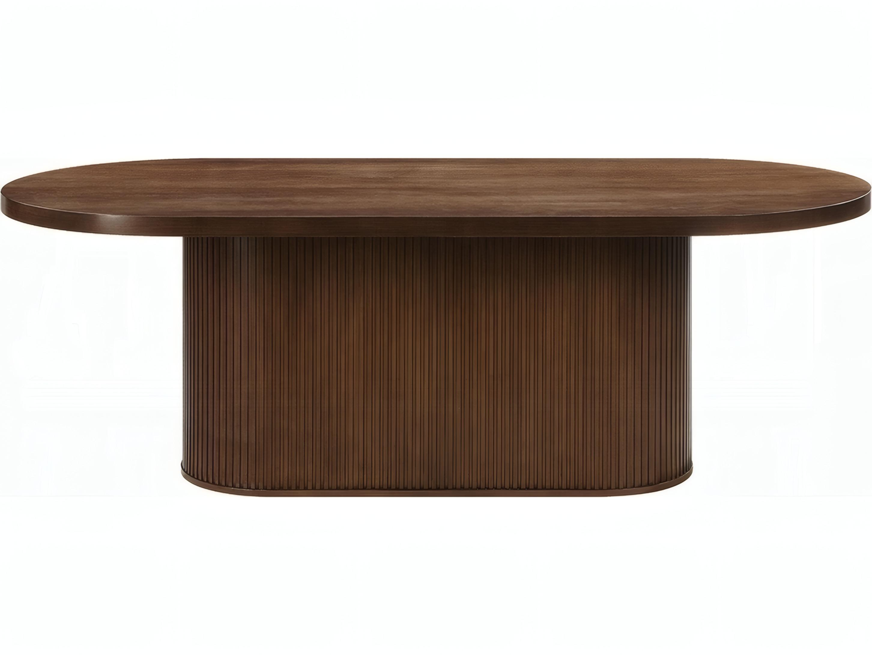 Acme Furniture Gamarya Oval Wood Dark Oak Dining Table