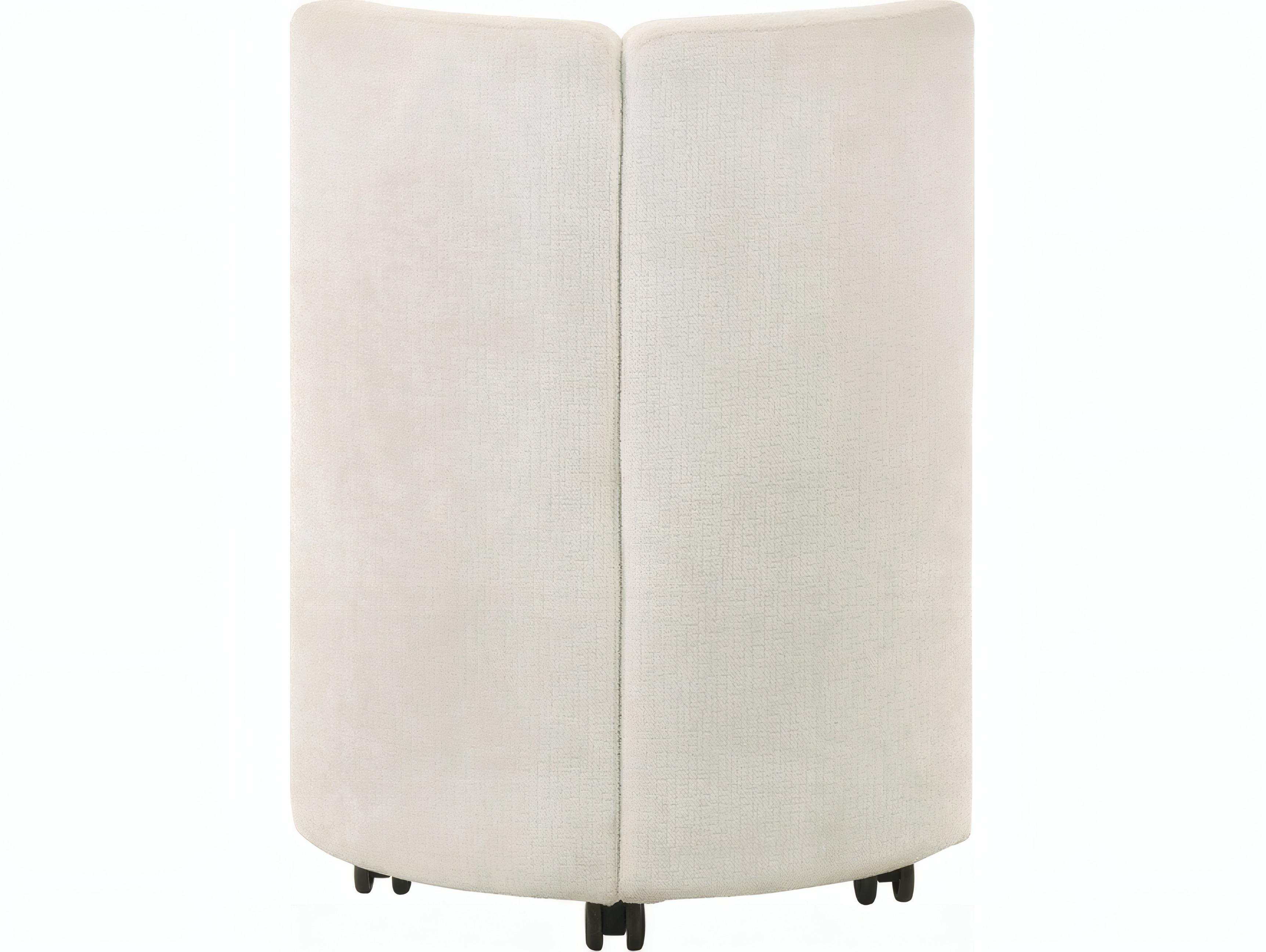 Acme Furniture Blayde Rubberwood White Upholstered Armless Dining Chair Set of 2