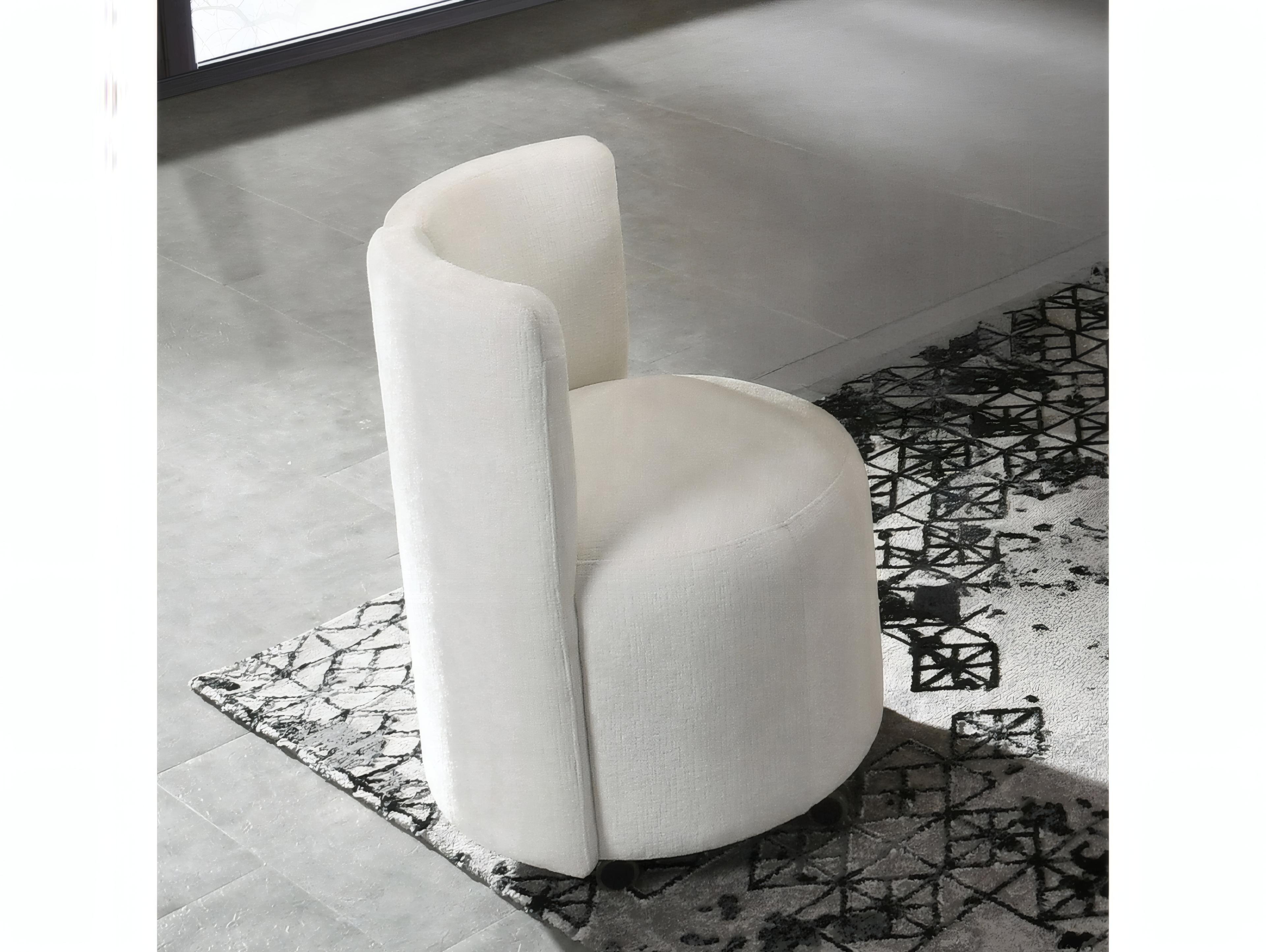 Acme Furniture Blayde Rubberwood White Upholstered Armless Dining Chair Set of 2