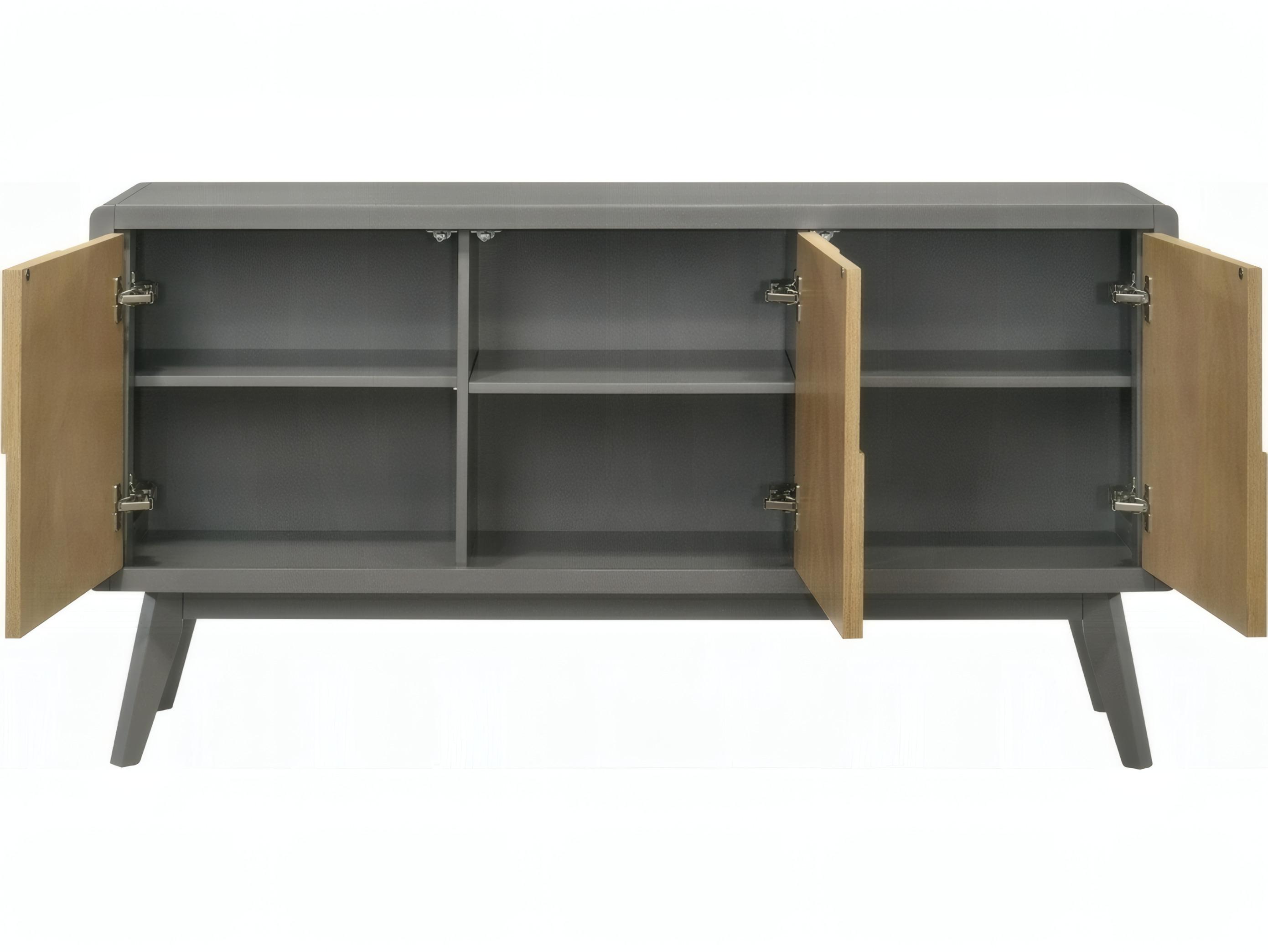 Acme Furniture Blayde 59" Ash Wood Light Gray Natural Sideboard