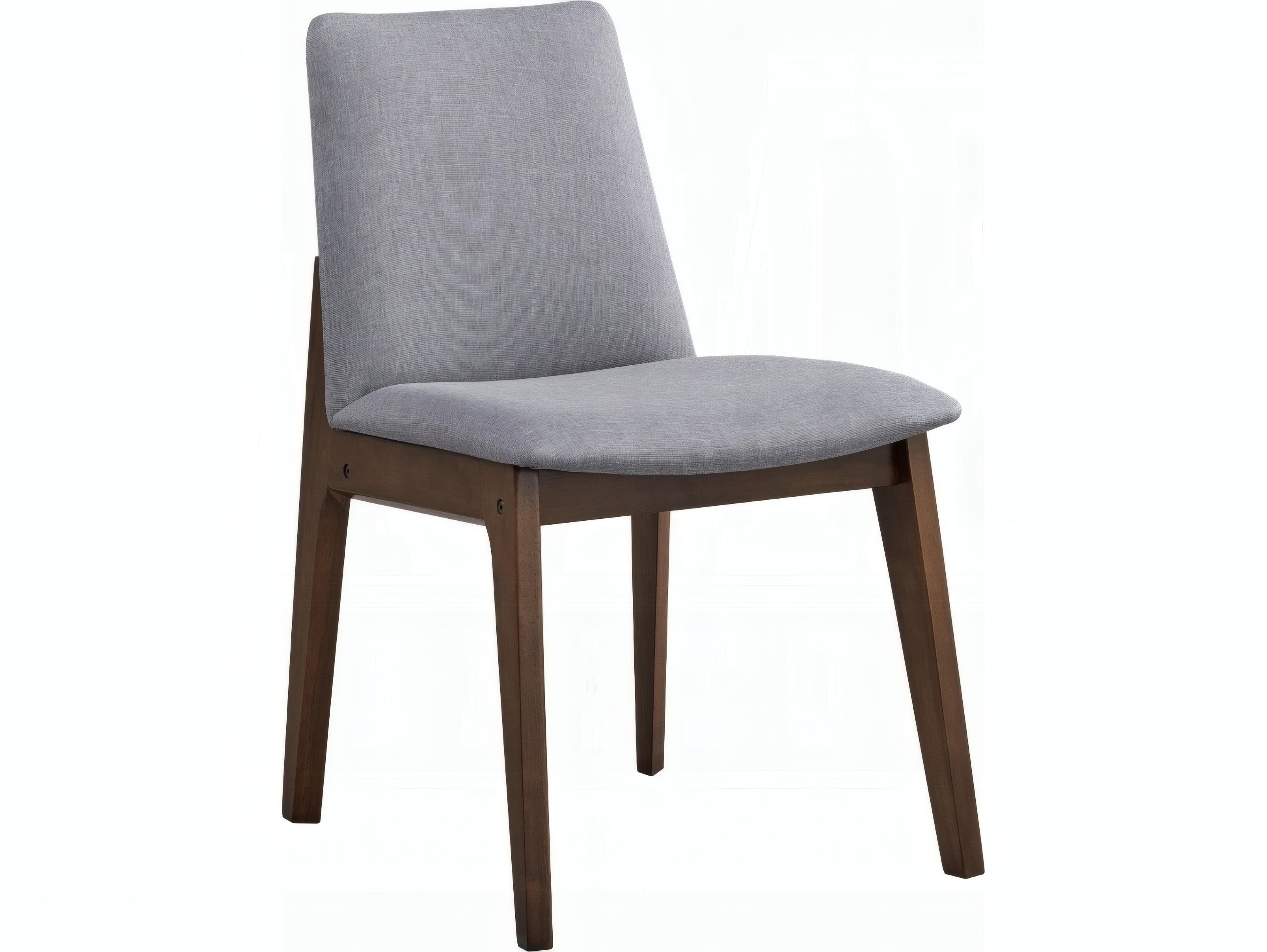 Acme Furniture Kaela Rubberwood Gray Upholstered Armless Dining Chair Set of 2