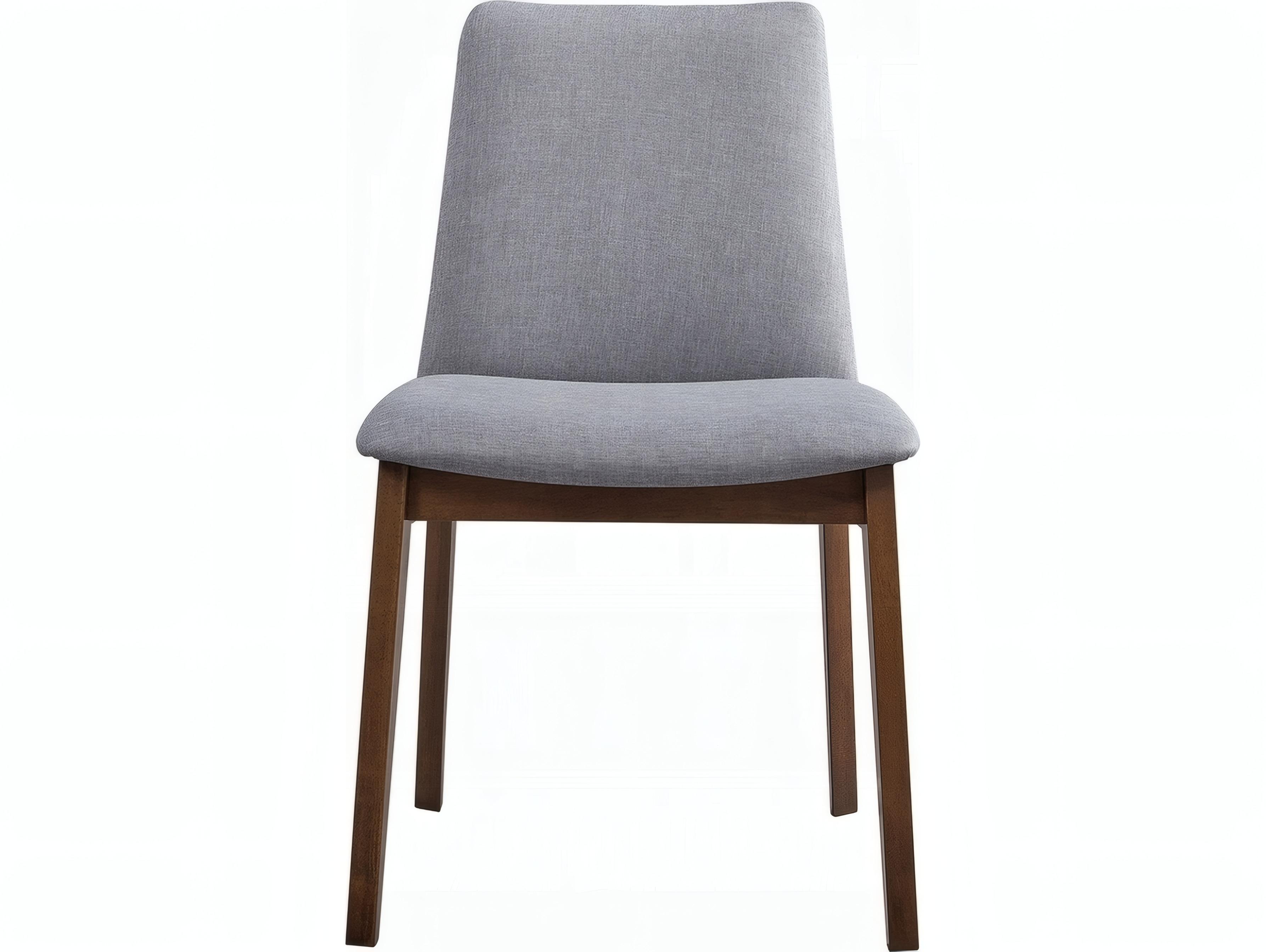 Acme Furniture Kaela Rubberwood Gray Upholstered Armless Dining Chair Set of 2