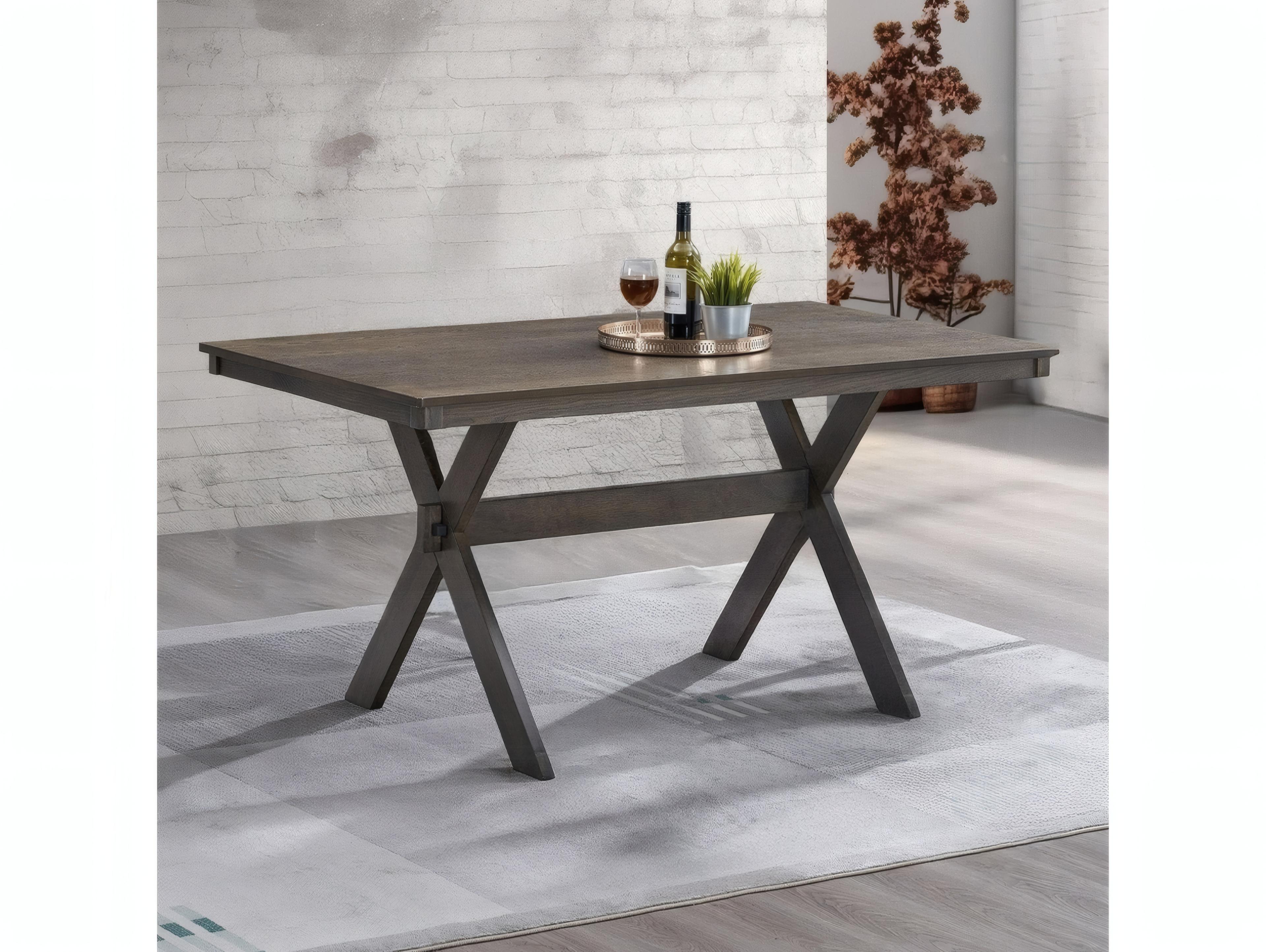 Acme Furniture Marit Rectangular Wood Gray Dining Table