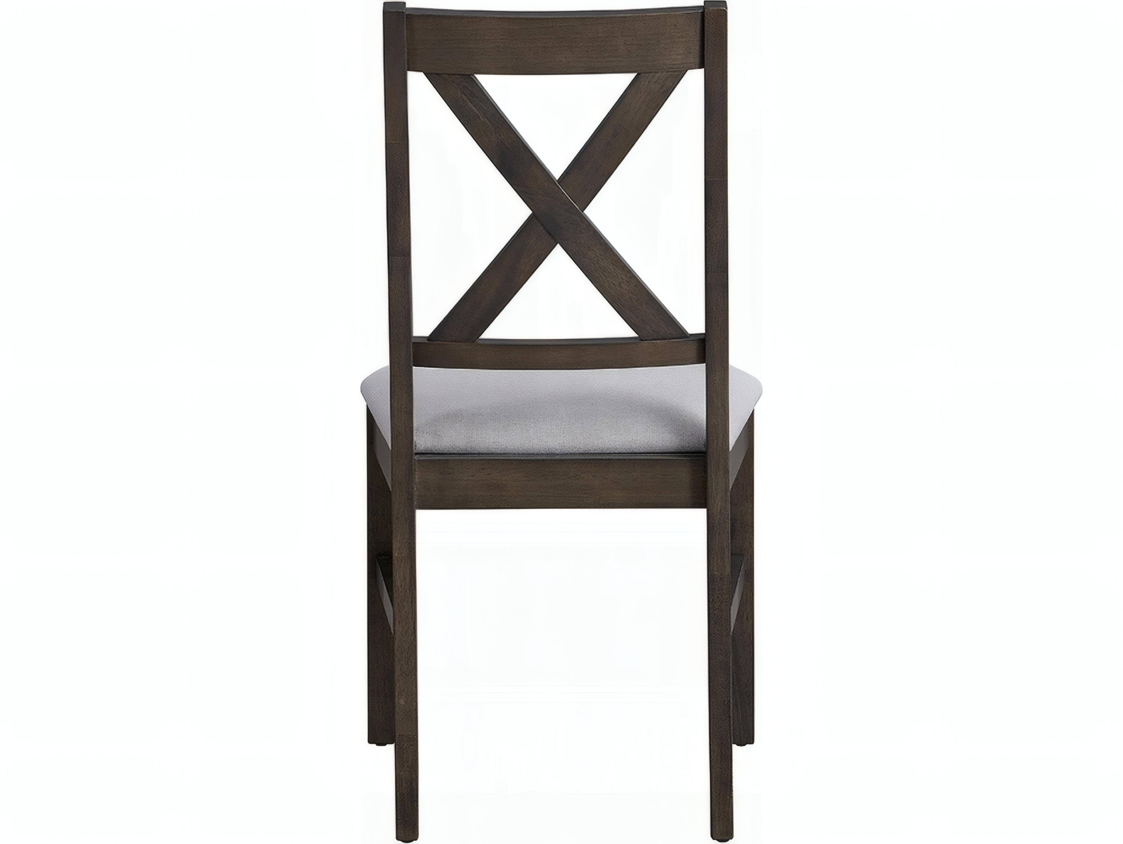 Acme Furniture Marit Plywood Gray Upholstered Armless Dining Chair Set of 2