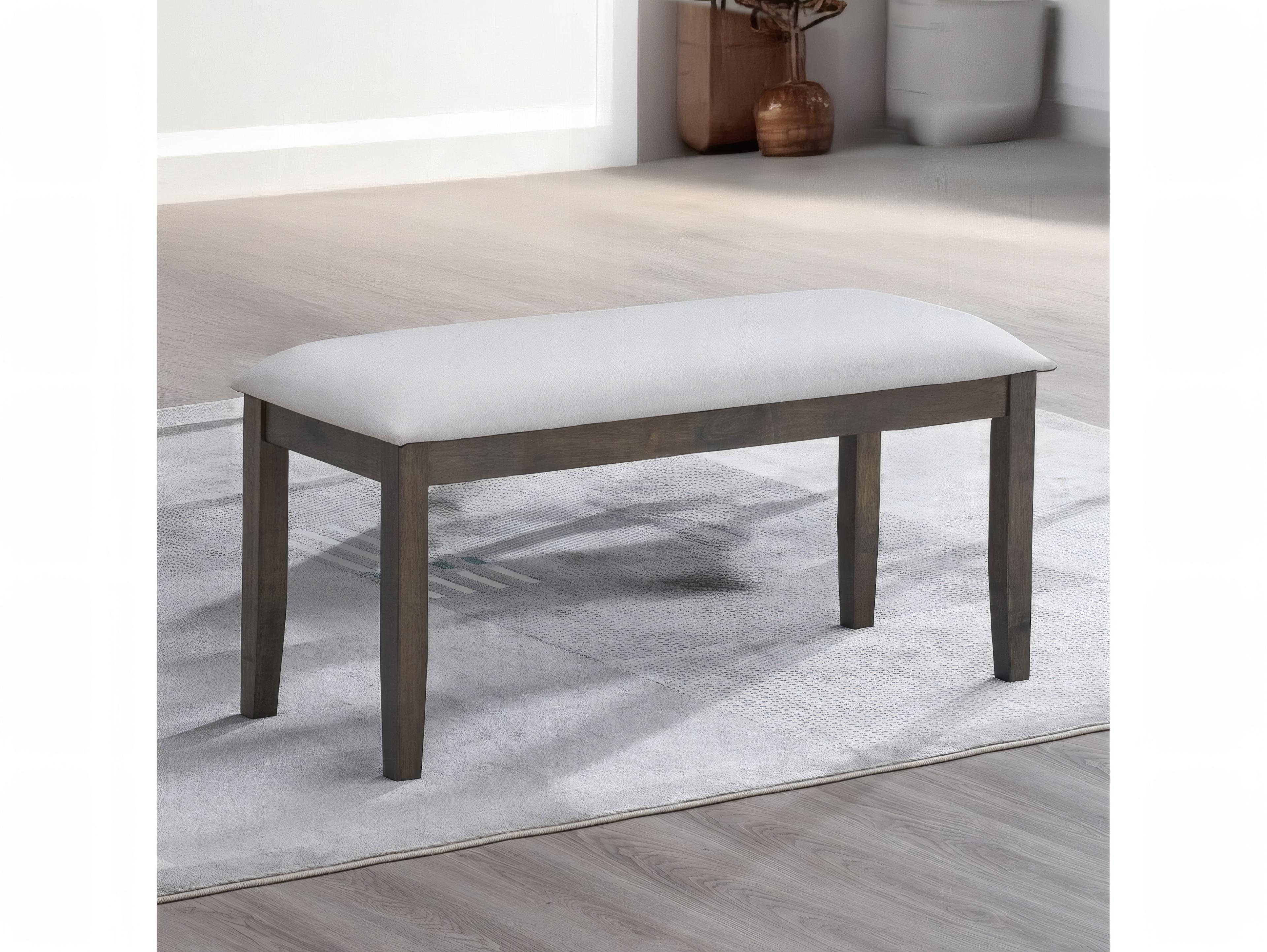 Acme Furniture Marit Gray Upholstered Accent Bench