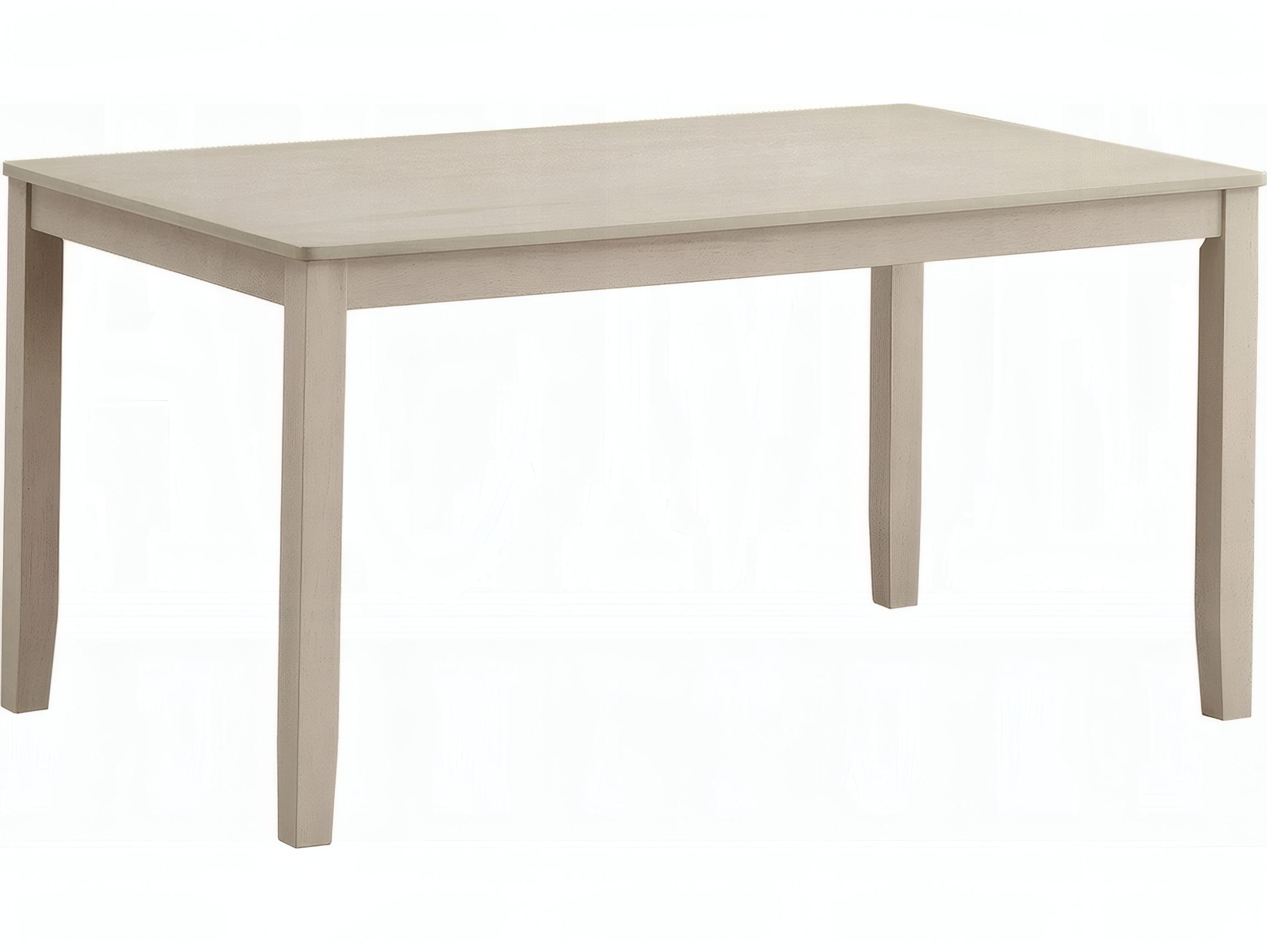 Acme Furniture Ferris Rectangular Wood Antique Bone White Dining Table