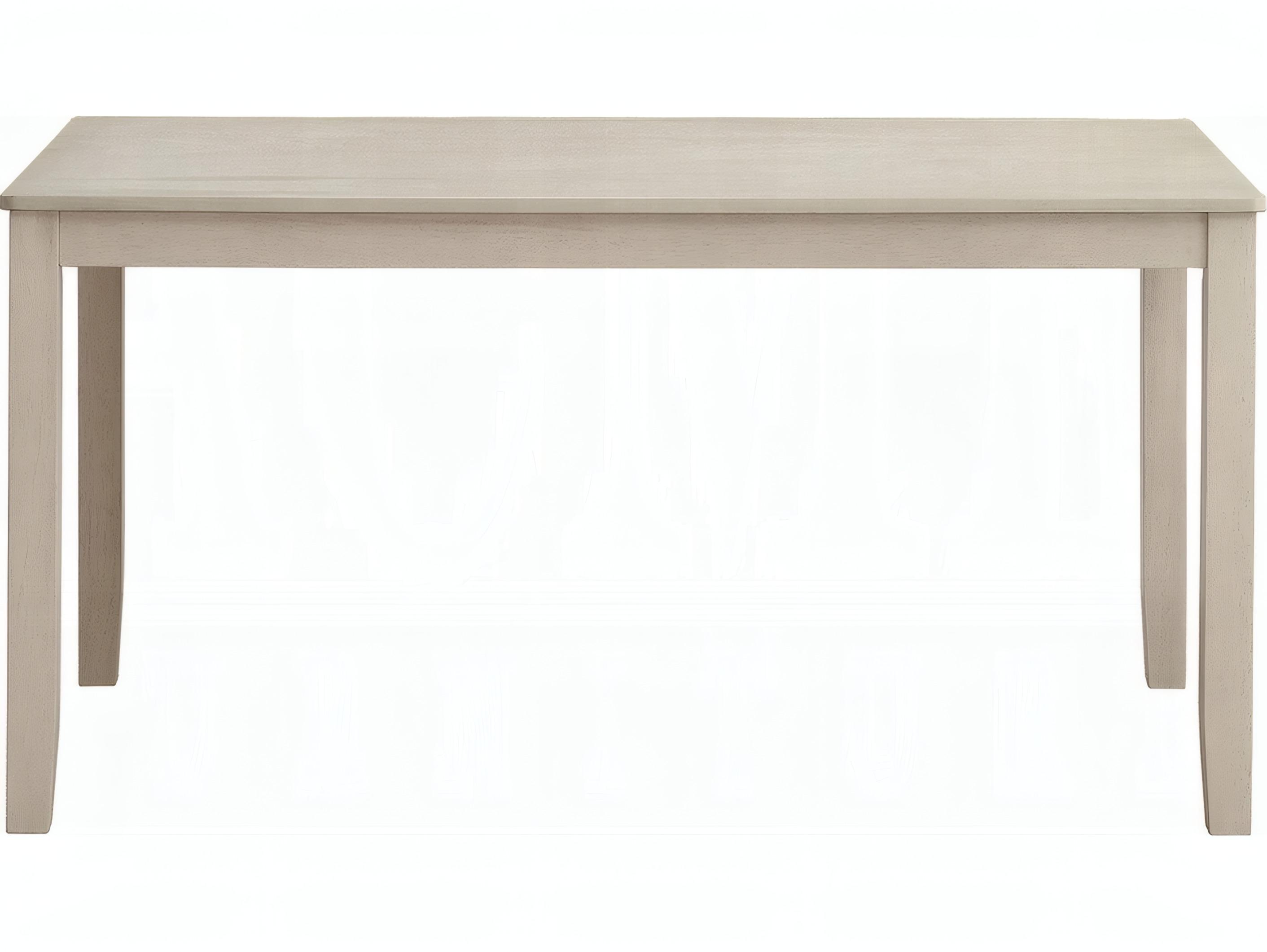 Acme Furniture Ferris Rectangular Wood Antique Bone White Dining Table