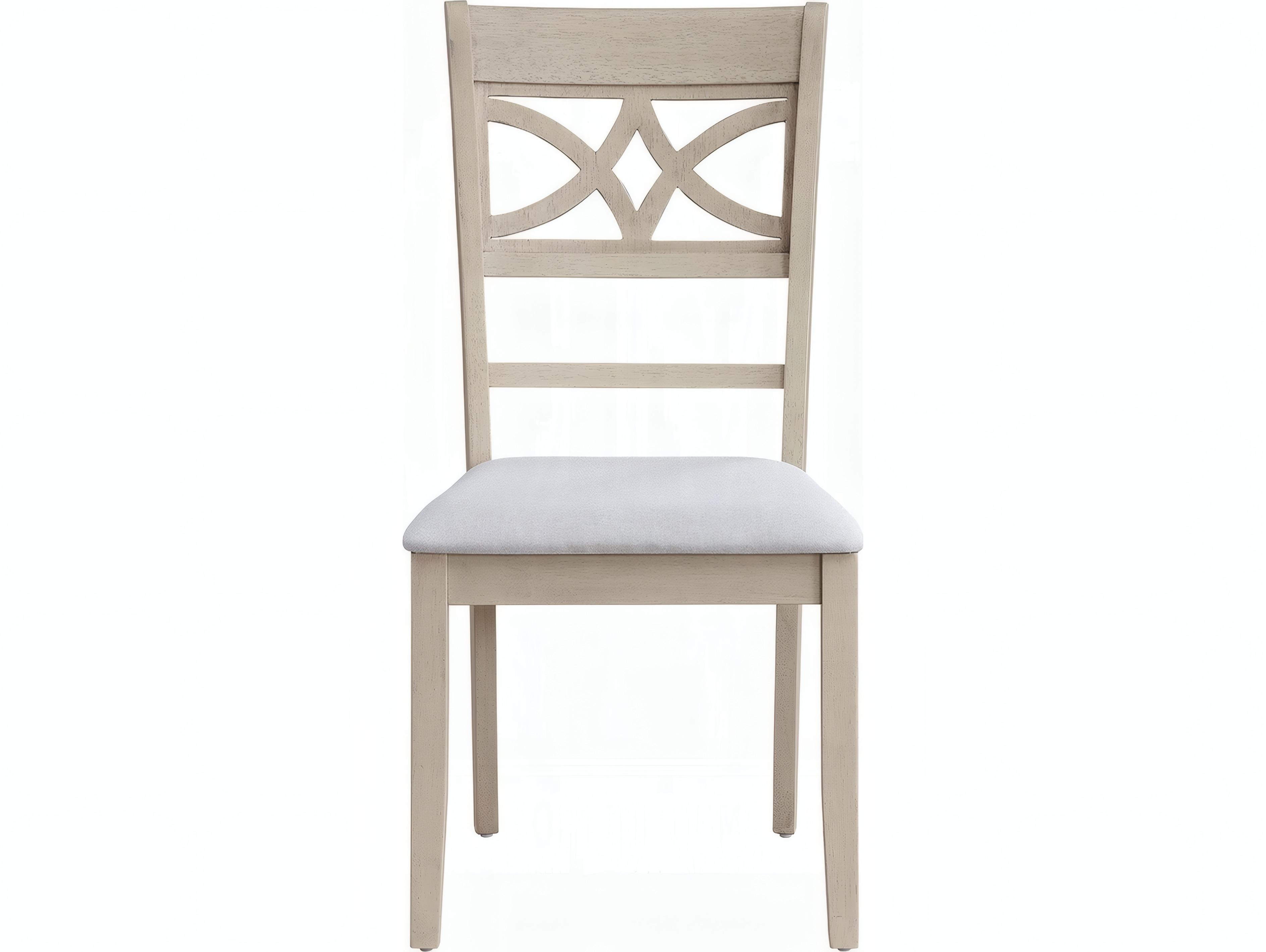 Acme Furniture Ferris Plywood Beige Upholstered Armless Dining Chair Set of 2