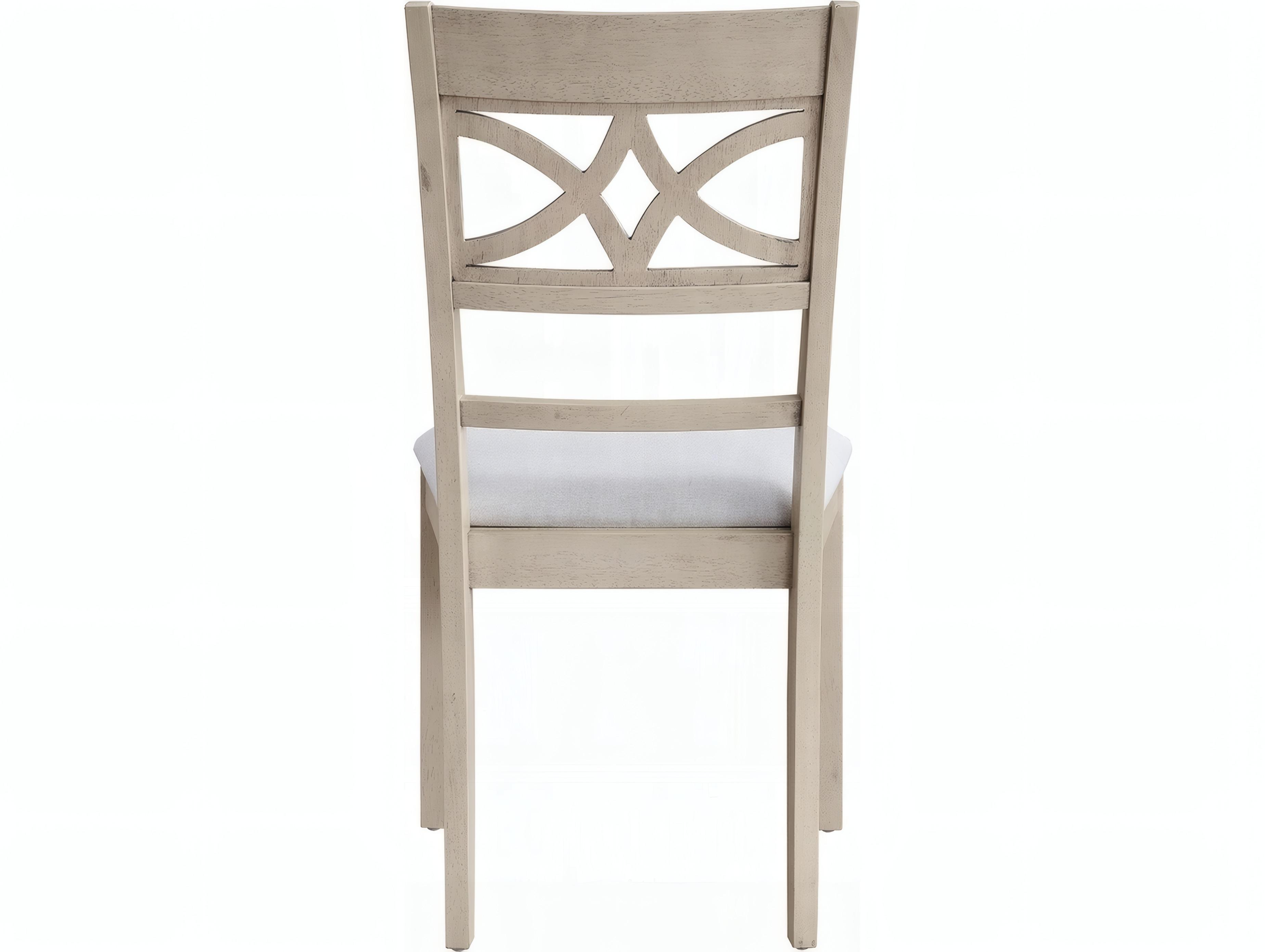 Acme Furniture Ferris Plywood Beige Upholstered Armless Dining Chair Set of 2