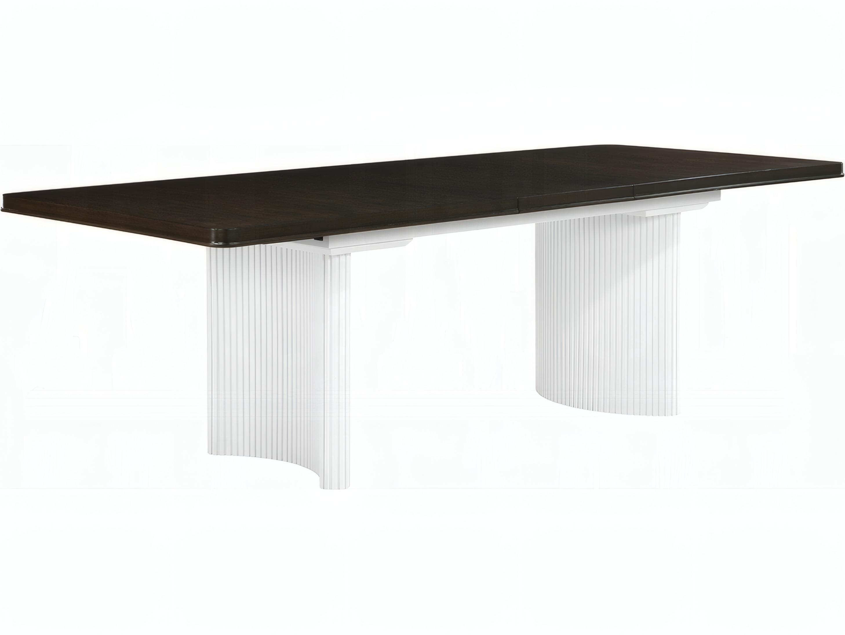 Acme Furniture Carena Rectangular Wood White Walnut Dining Table