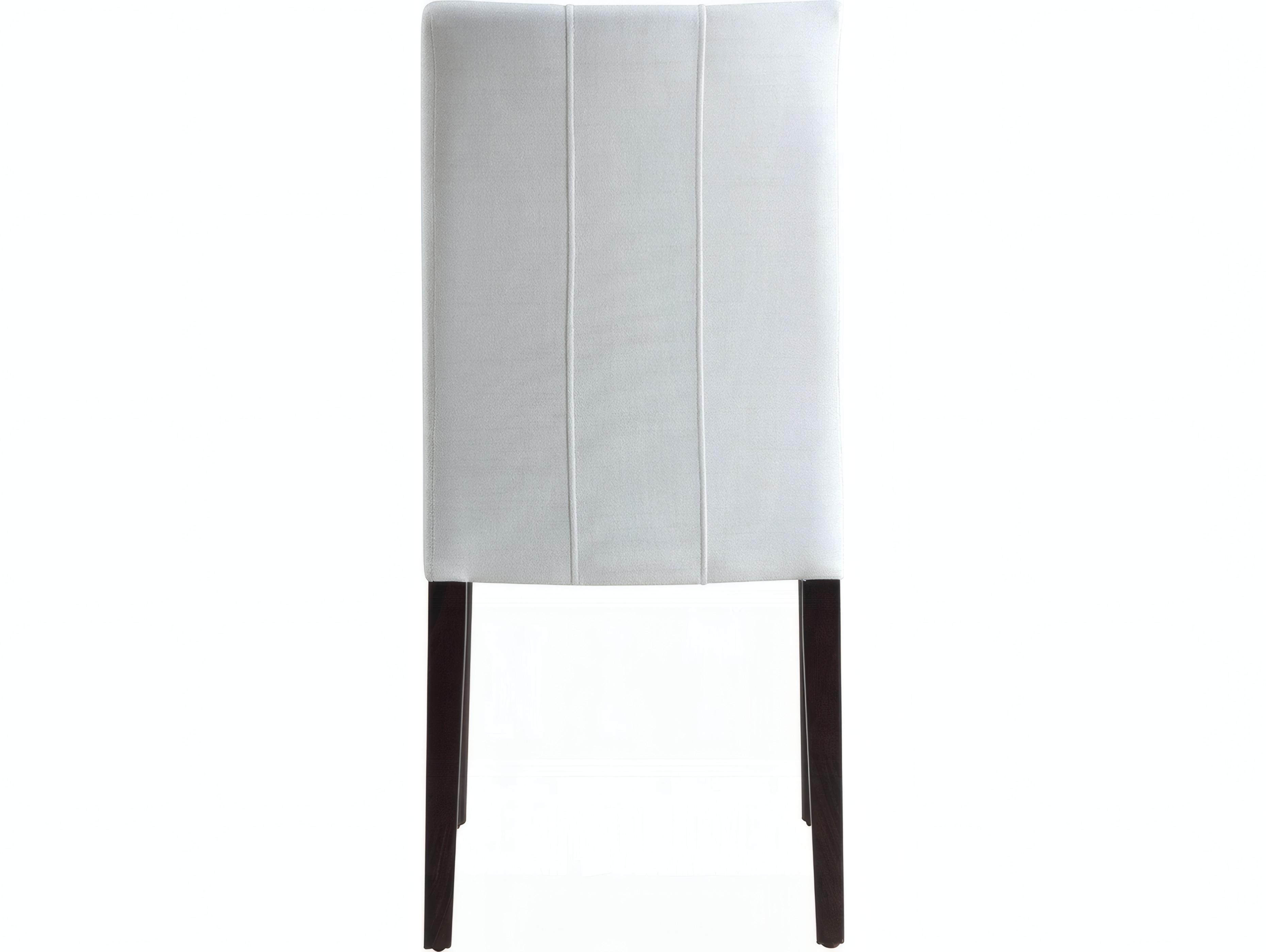 Acme Furniture Carena Rubberwood White Upholstered Armless Dining Chair Set of 2