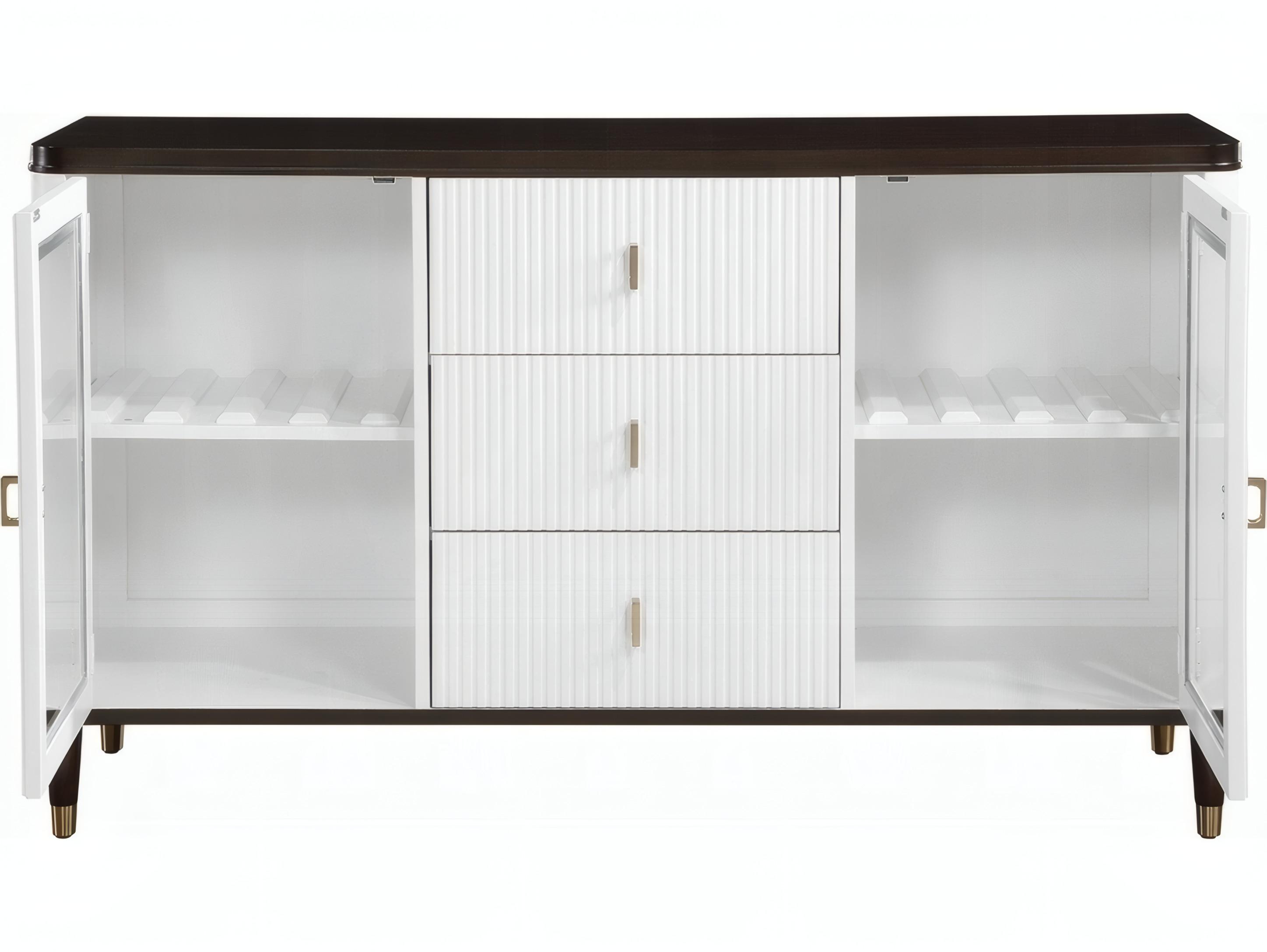 Acme Furniture Carena 62" Poplar Wood White Walnut Sideboard