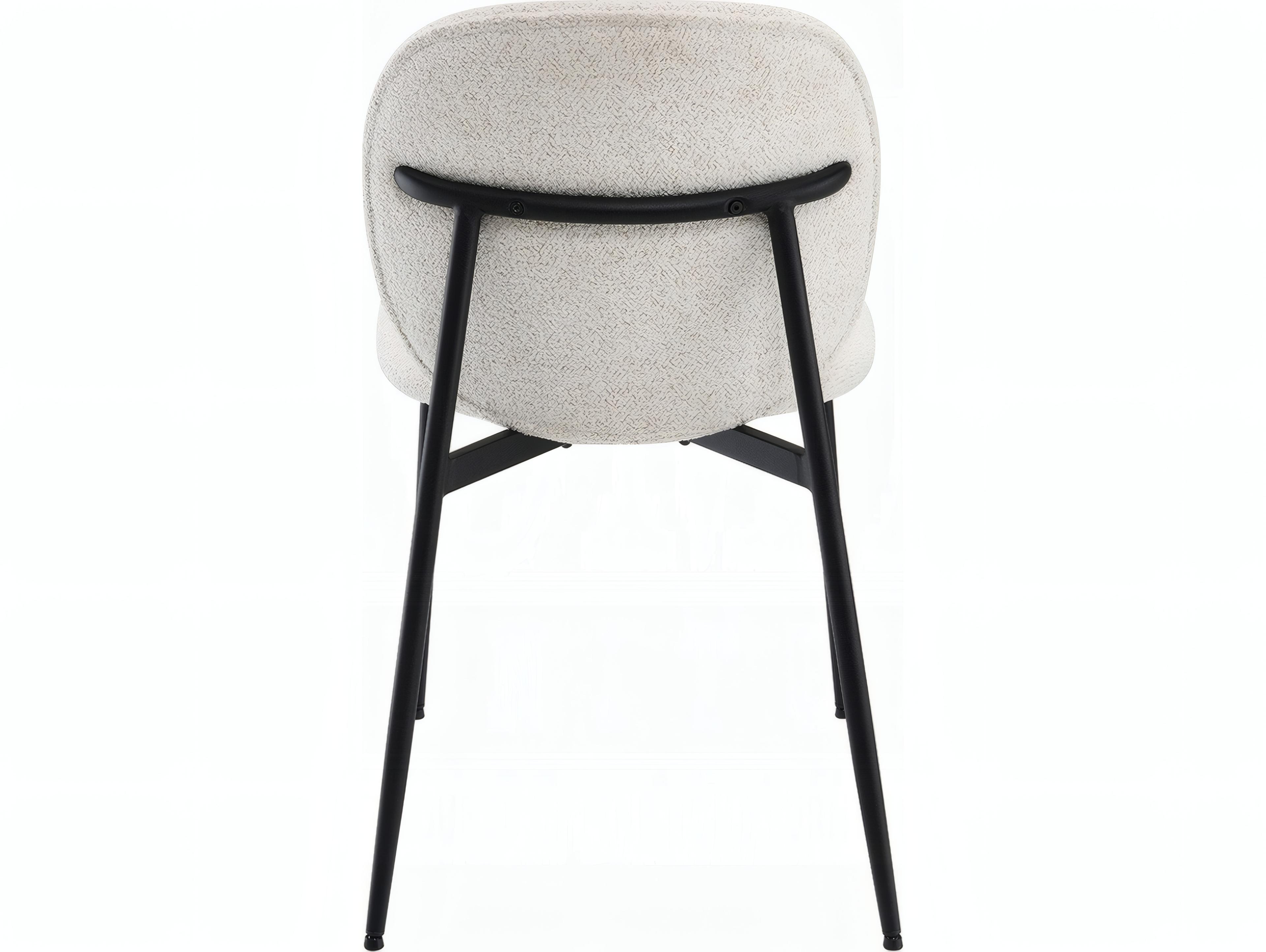 Acme Furniture Klaus Plywood White Upholstered Armless Dining Chair Set of 2