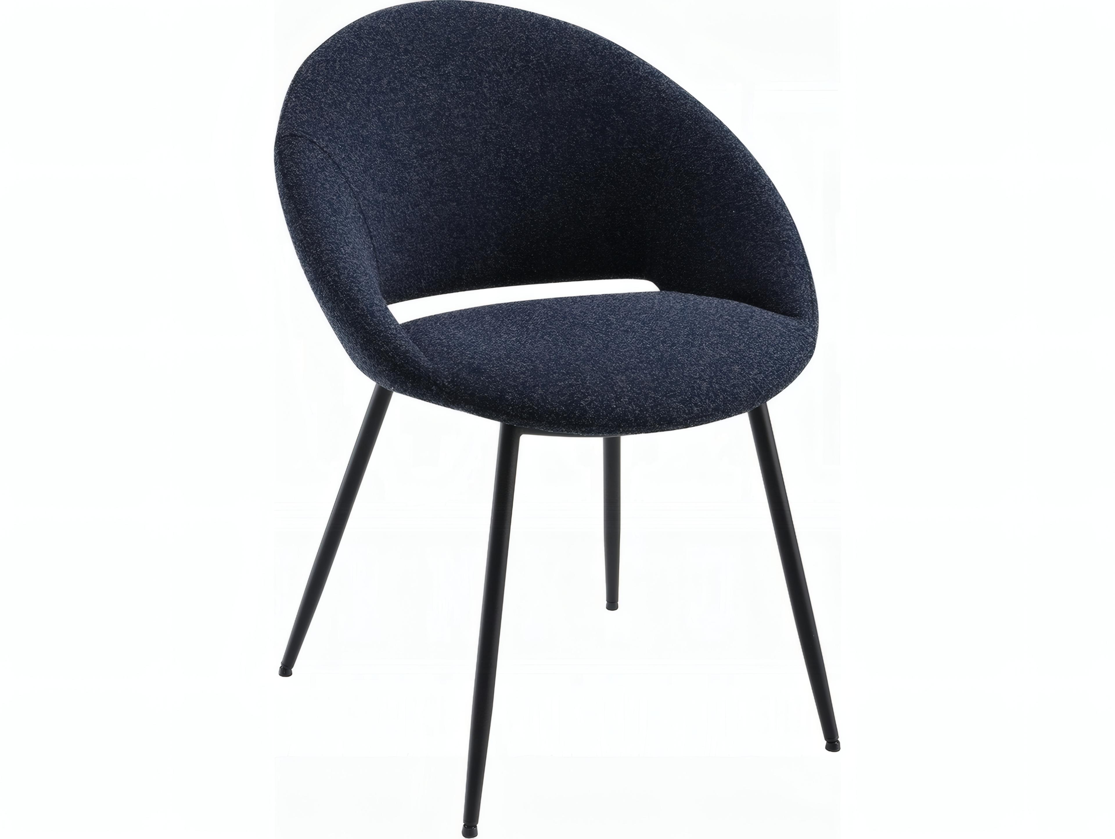 Acme Furniture Klaus Plywood Black Upholstered Armless Dining Chair Set of 2