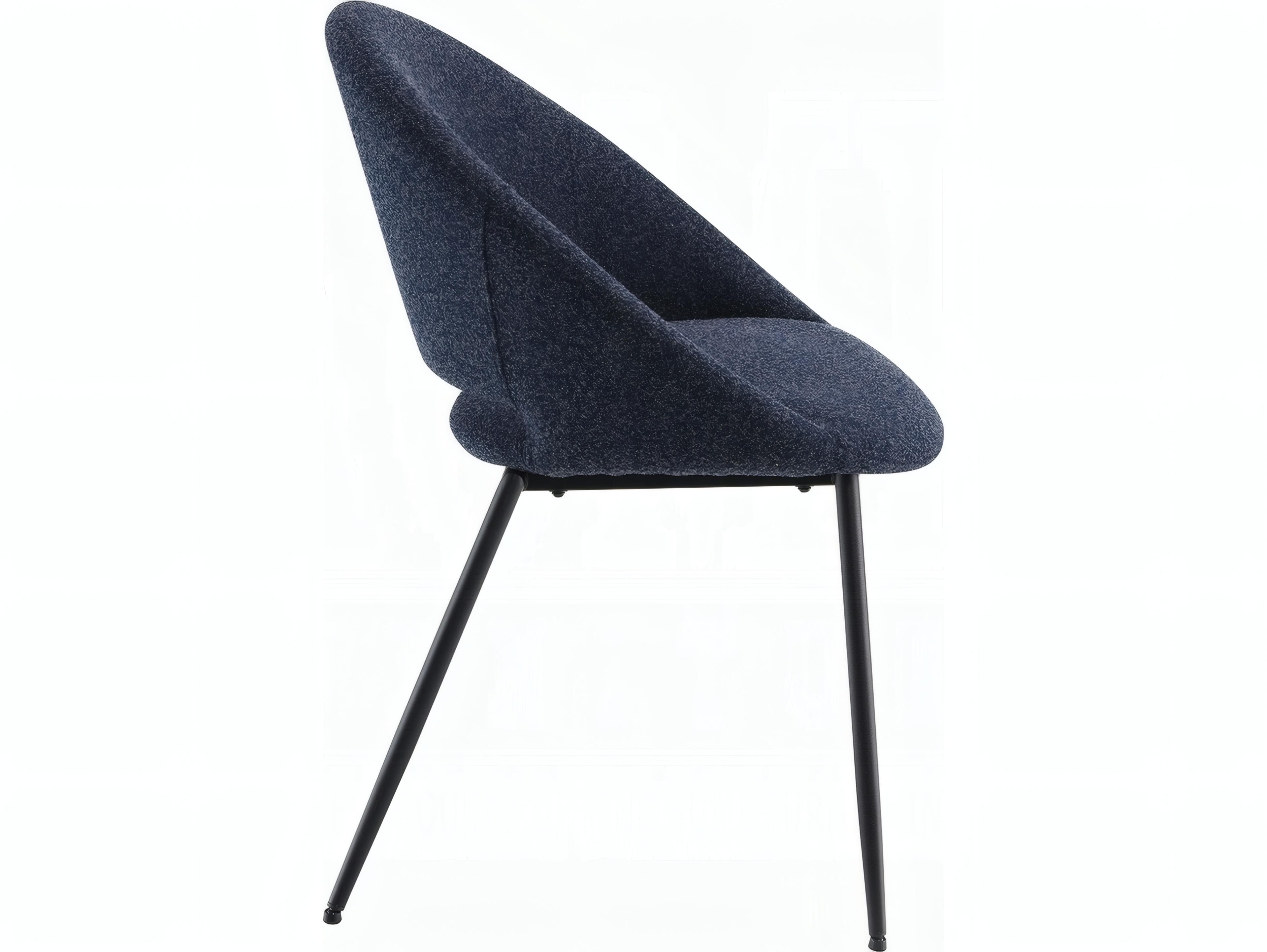 Acme Furniture Klaus Plywood Black Upholstered Armless Dining Chair Set of 2