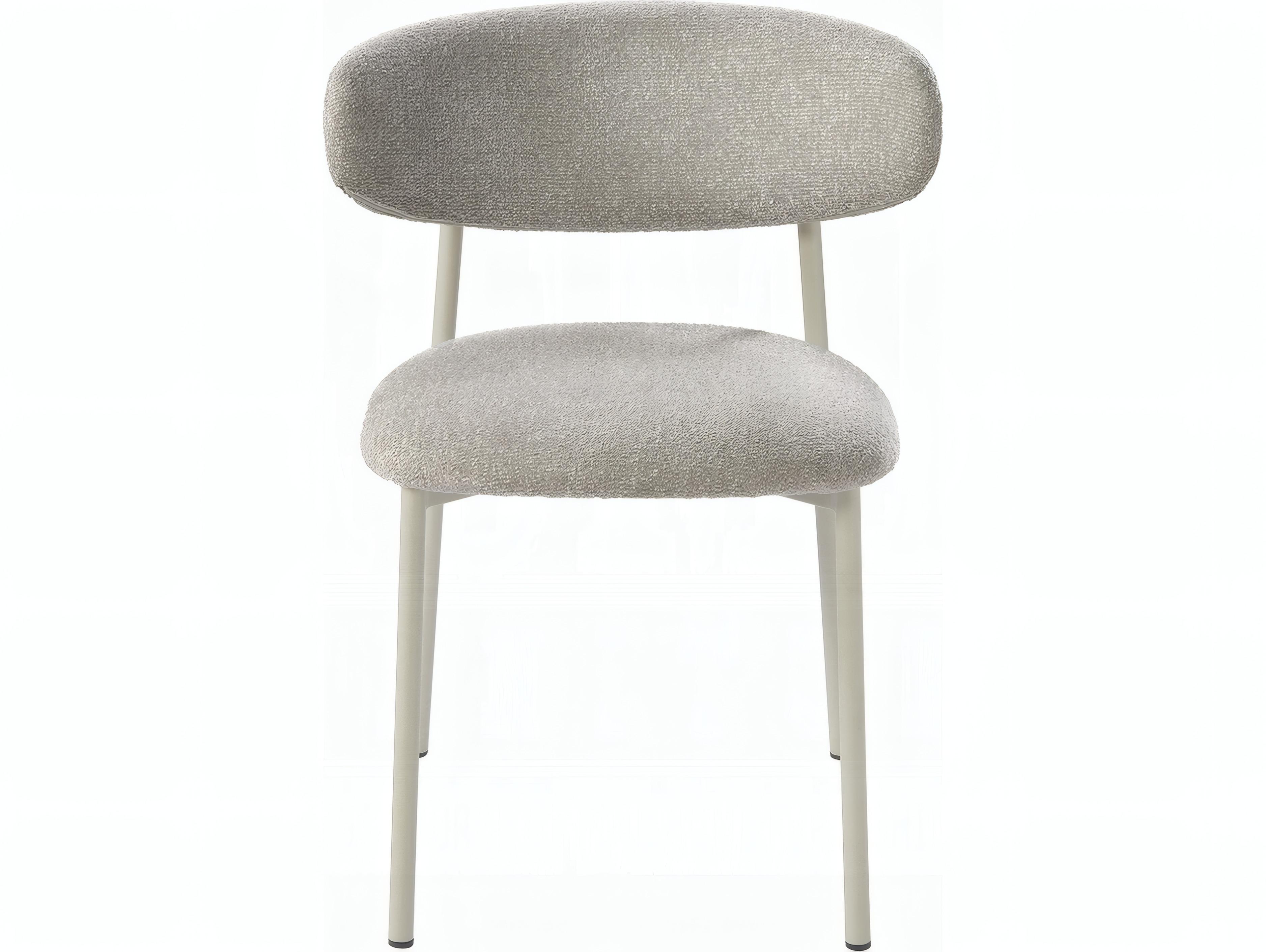 Acme Furniture Gray Upholstered Armless Dining Chair Set of 2