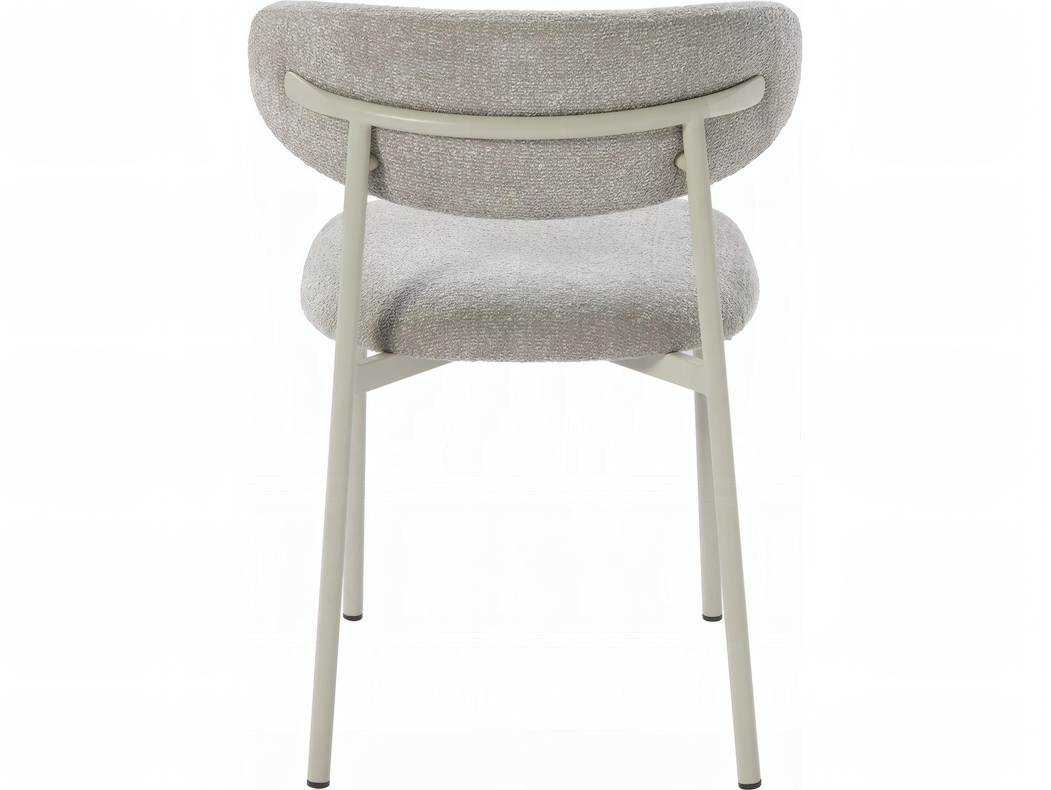 Acme Furniture Gray Upholstered Armless Dining Chair Set of 2