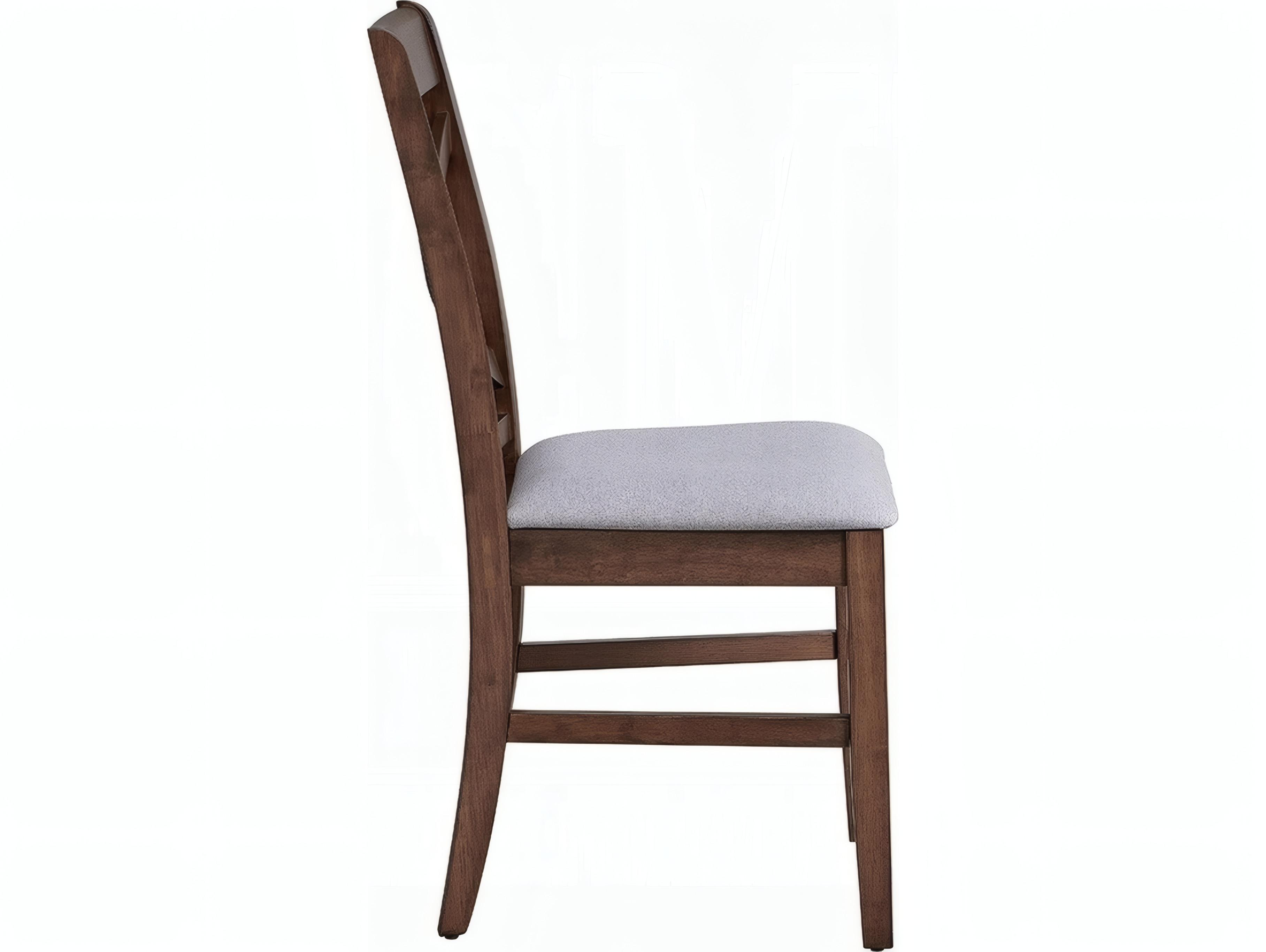 Acme Furniture Ferris Rubberwood Brown Upholstered Armless Dining Chair Set of 2