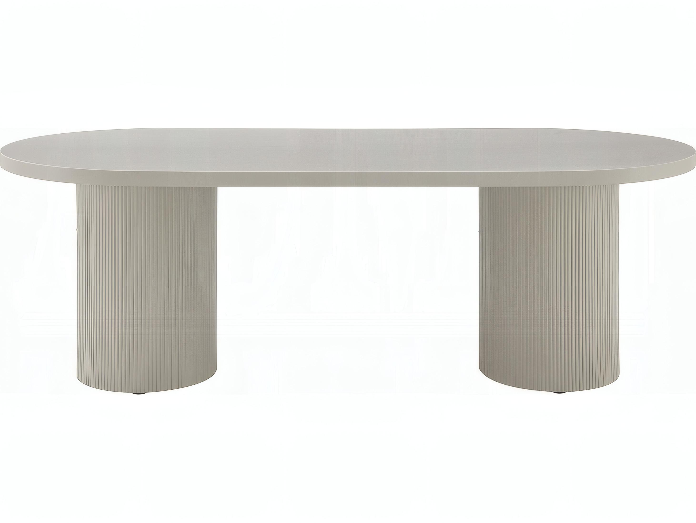 Acme Furniture Laela Oval Wood Bone White Dining Table