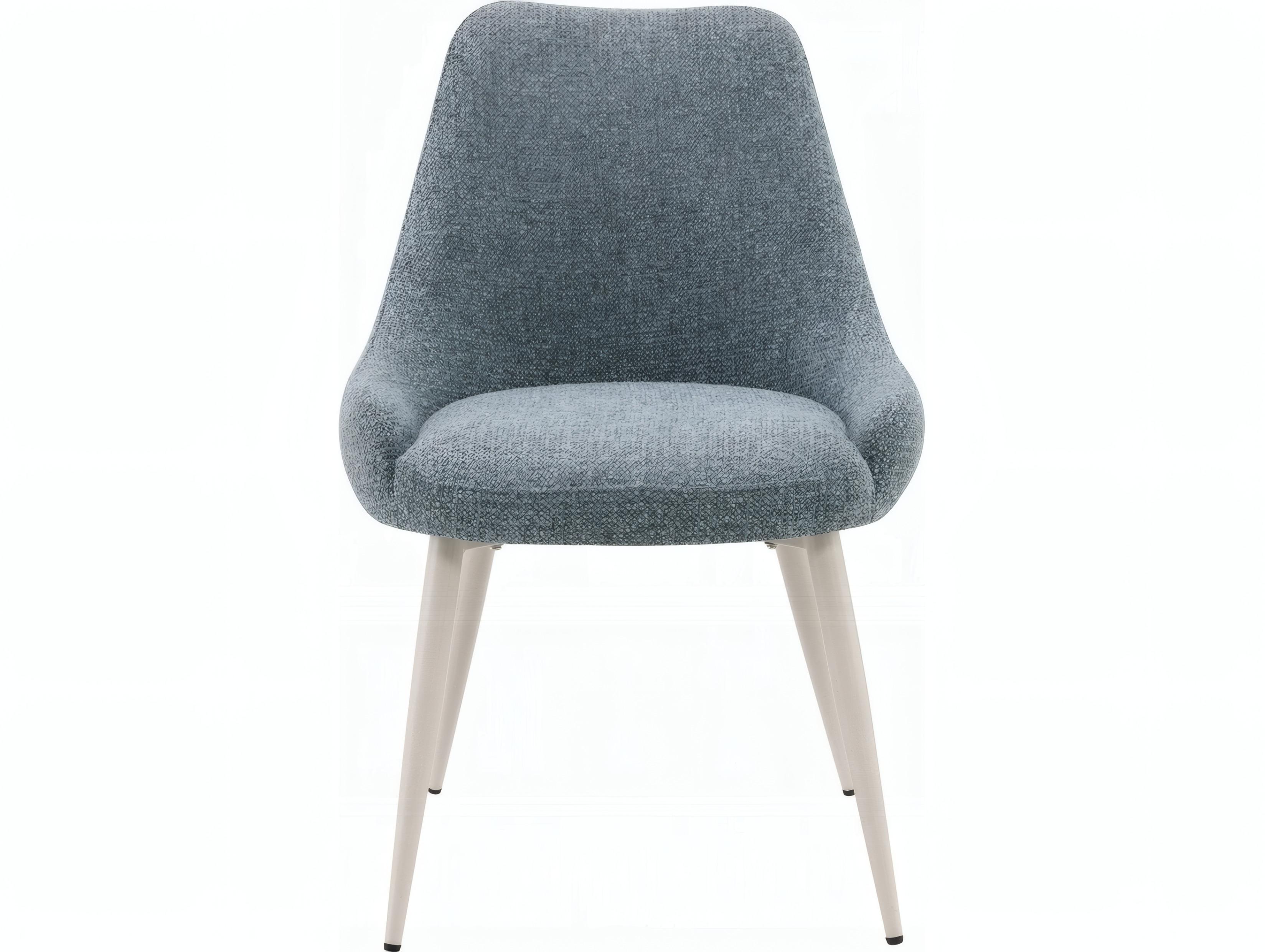 Acme Furniture Laela Blue Upholstered Armless Dining Chair Set of 2