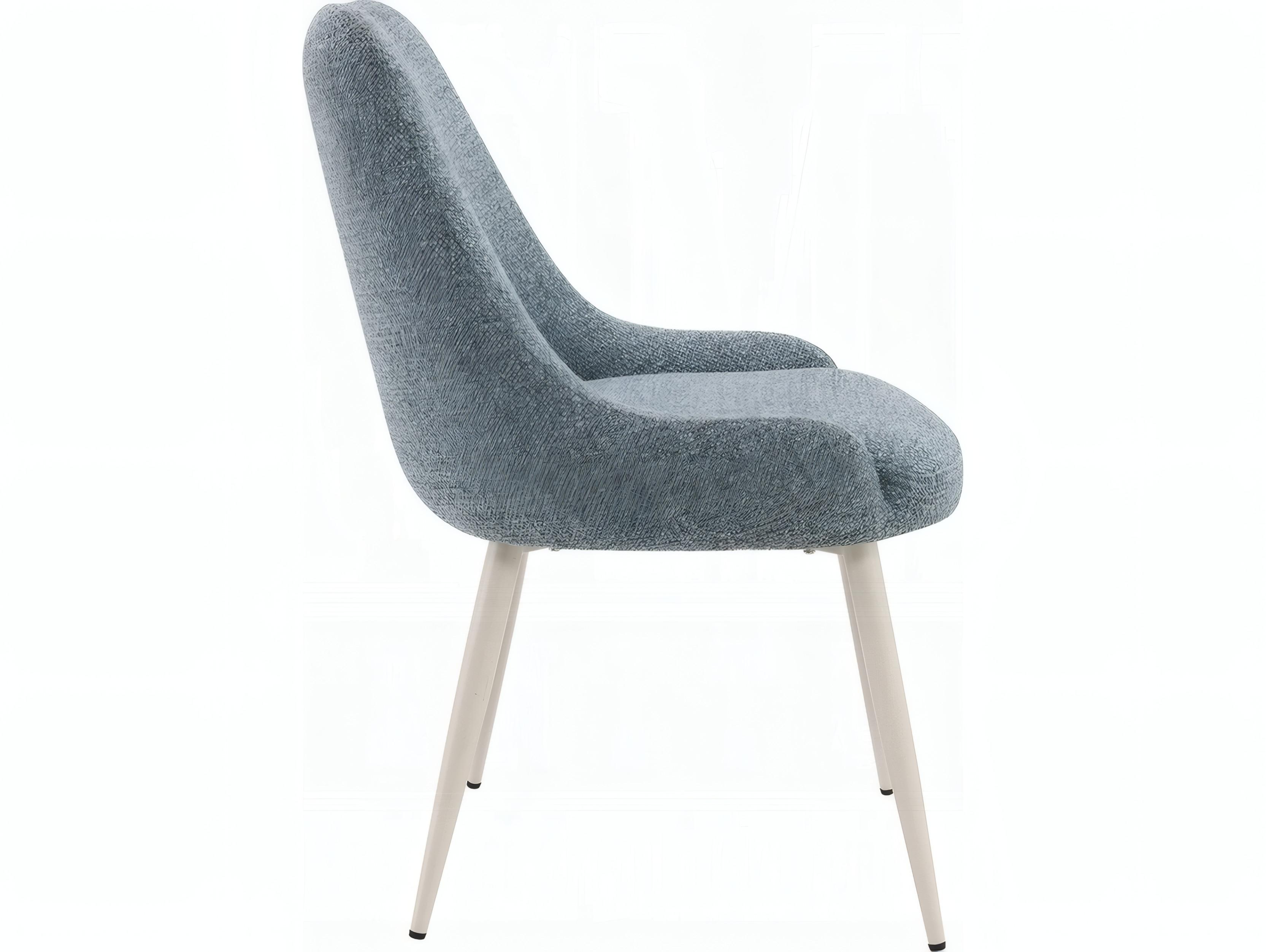 Acme Furniture Laela Blue Upholstered Armless Dining Chair Set of 2