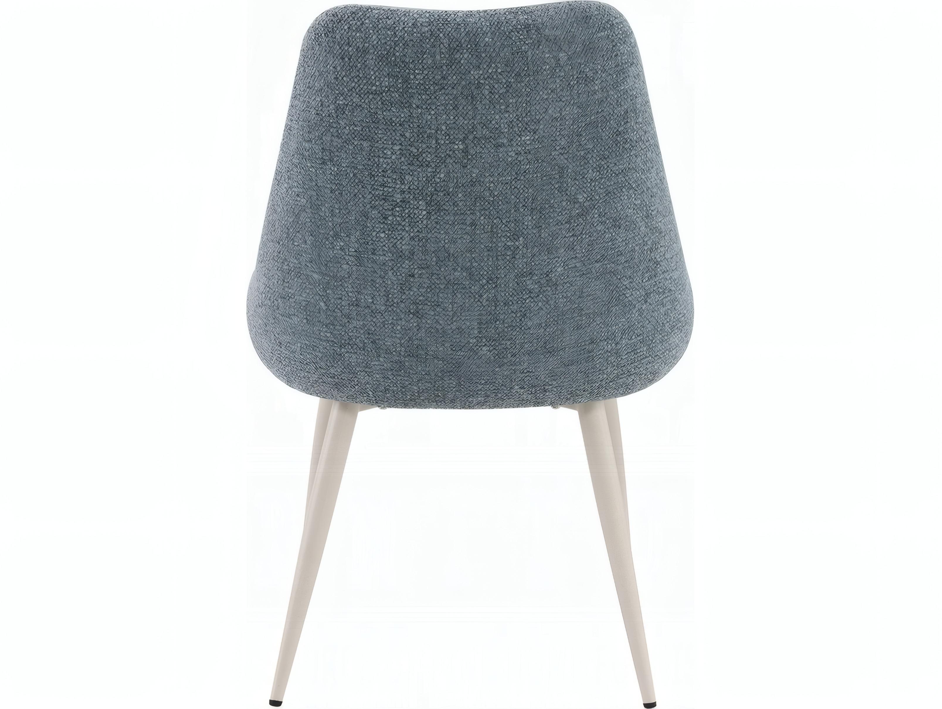 Acme Furniture Laela Blue Upholstered Armless Dining Chair Set of 2