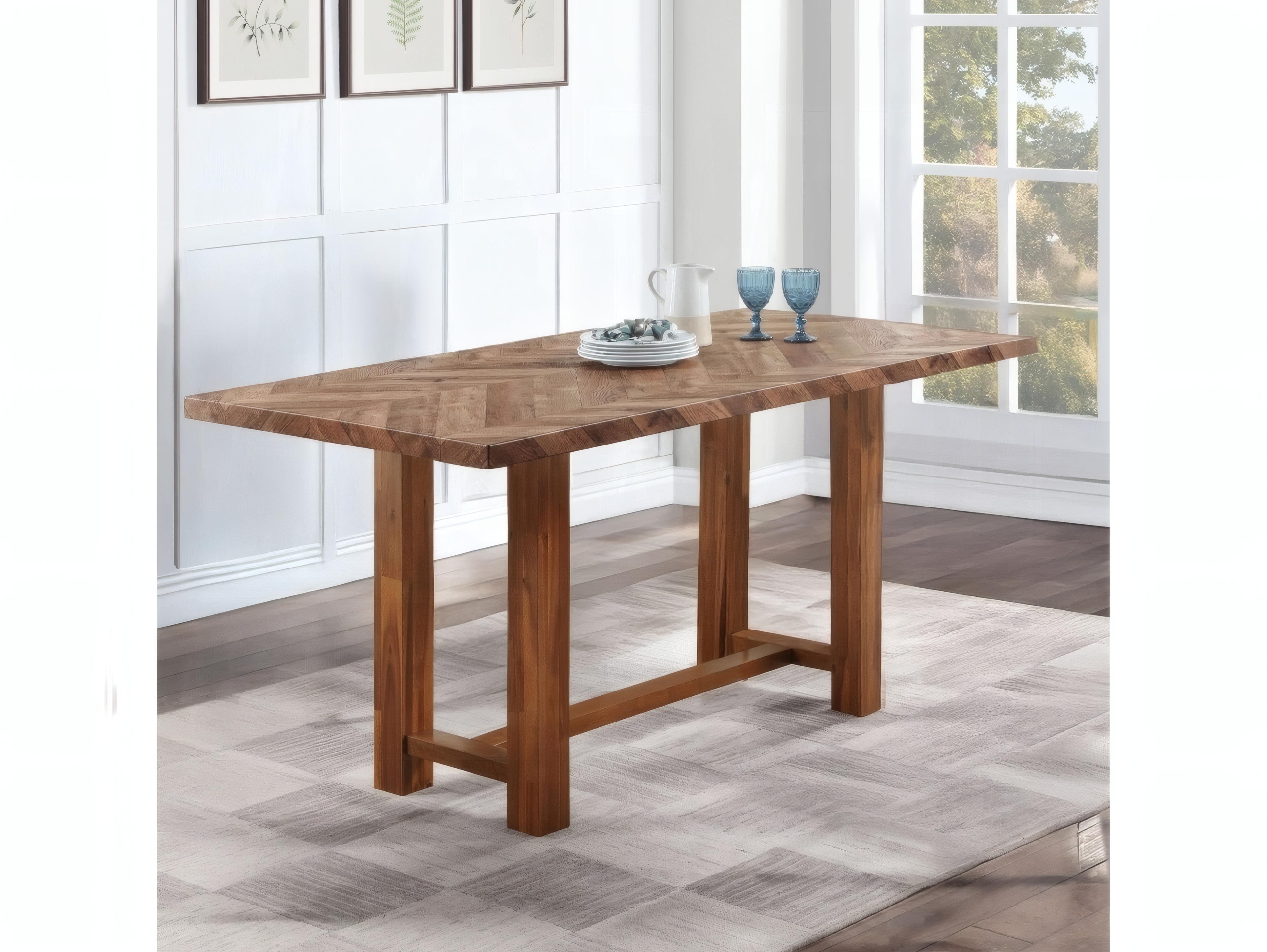 Acme Furniture Gilsea Rectangular Wood Brown Dining Table