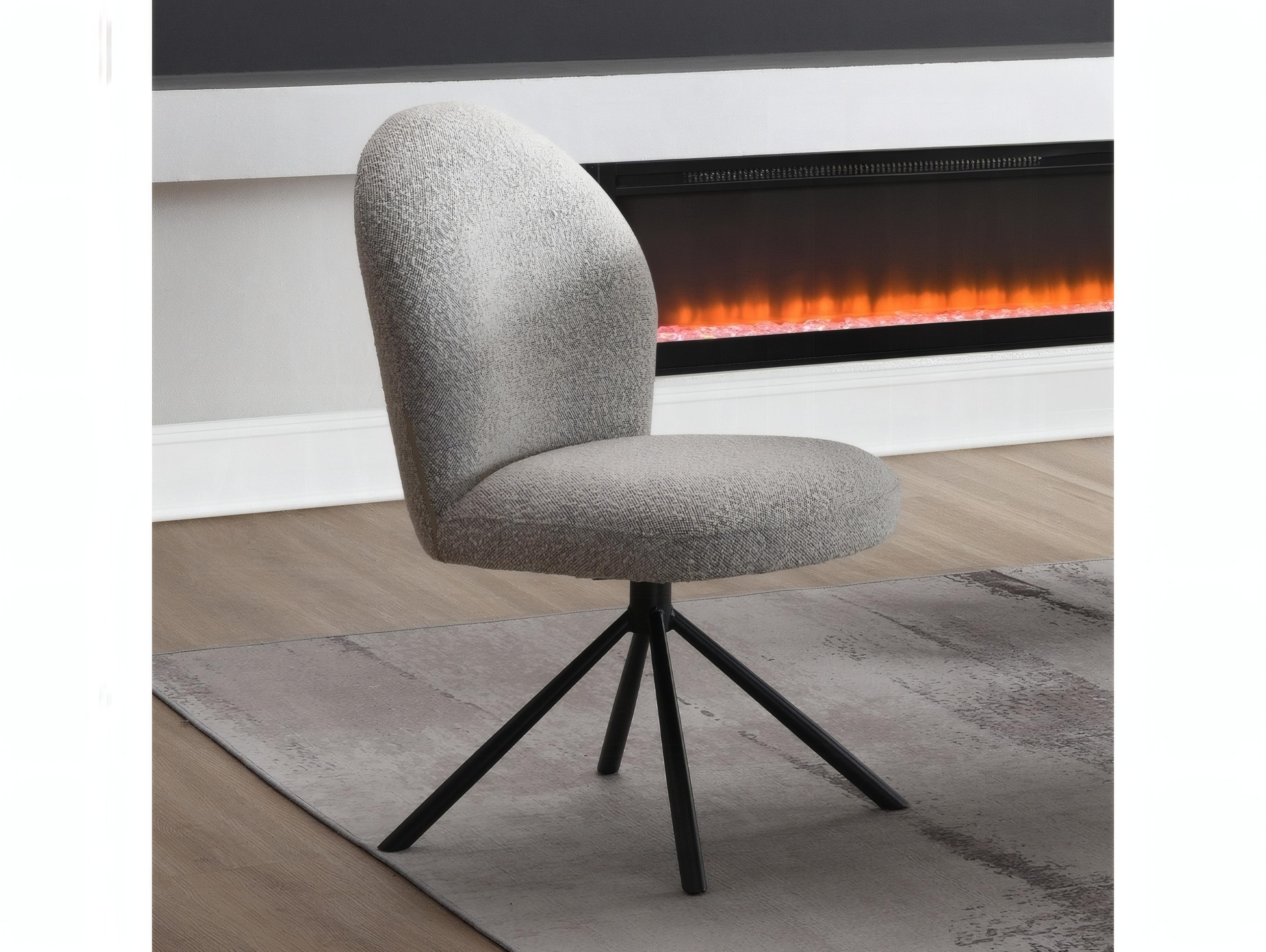 Acme Furniture Lawton Black Upholstered Armless Dining Chair Set of 2