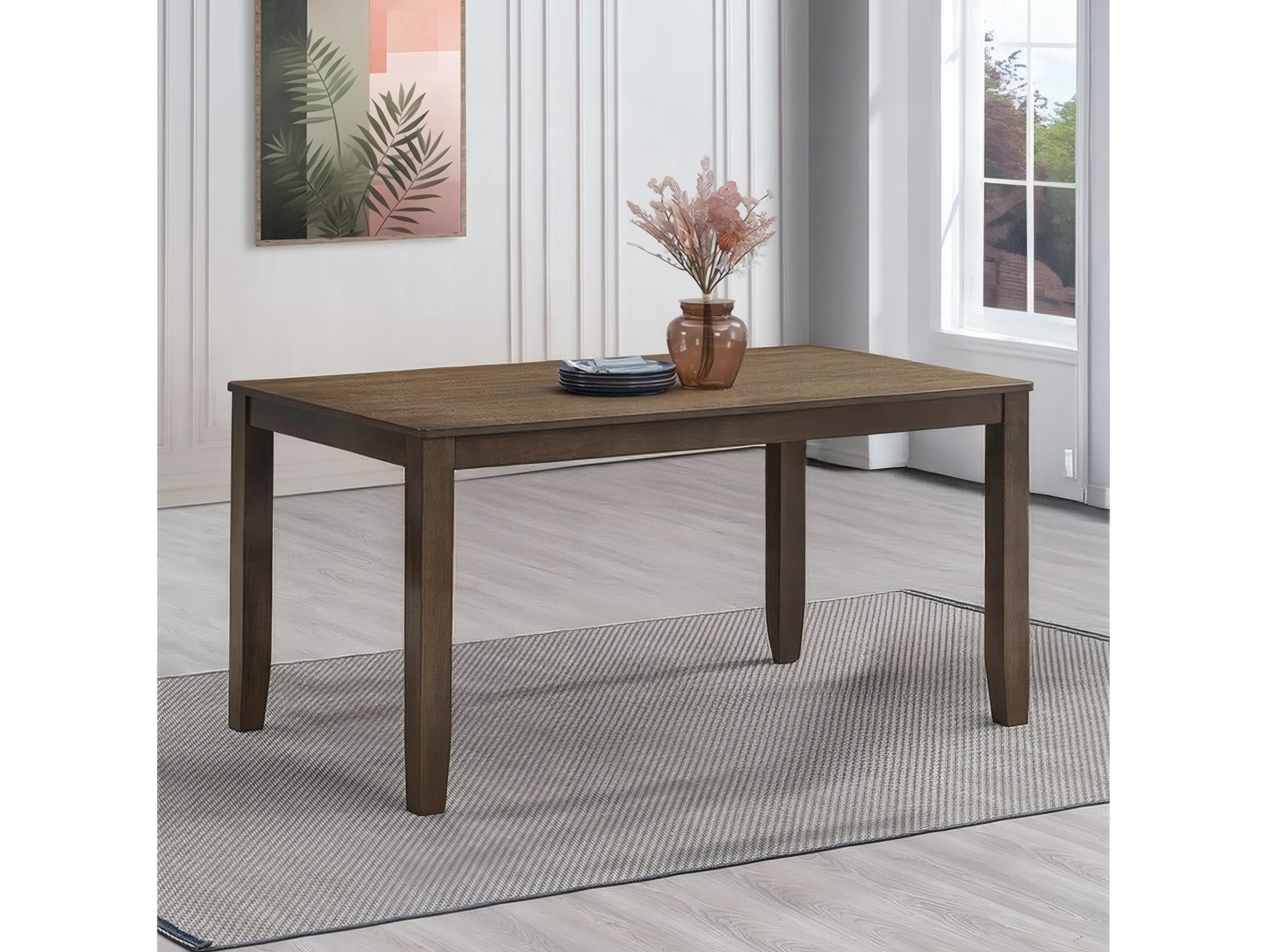 Acme Furniture Damica Rectangular Wood Walnut Dining Table