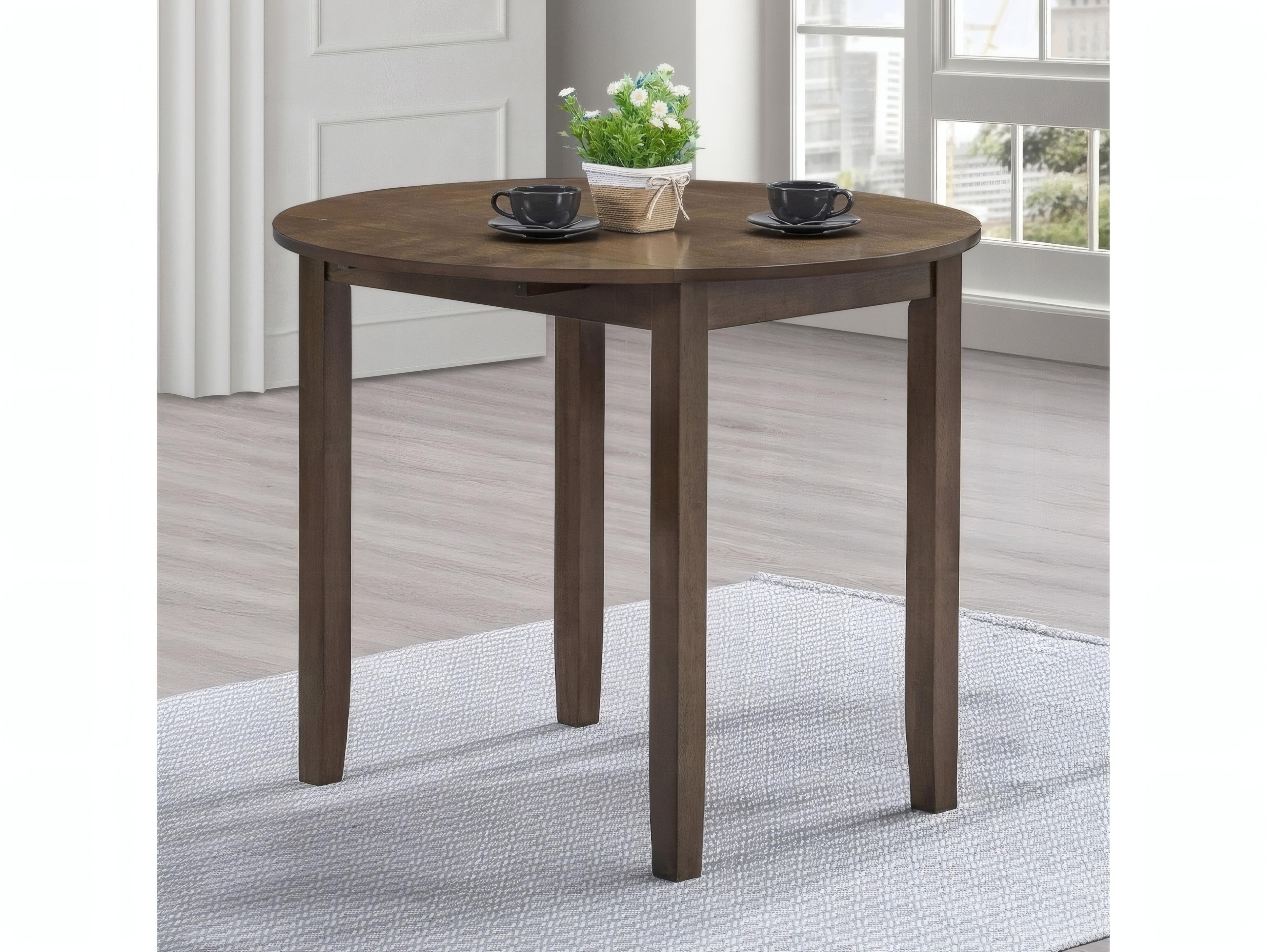 Acme Furniture Damica Round Wood Walnut Dining Table