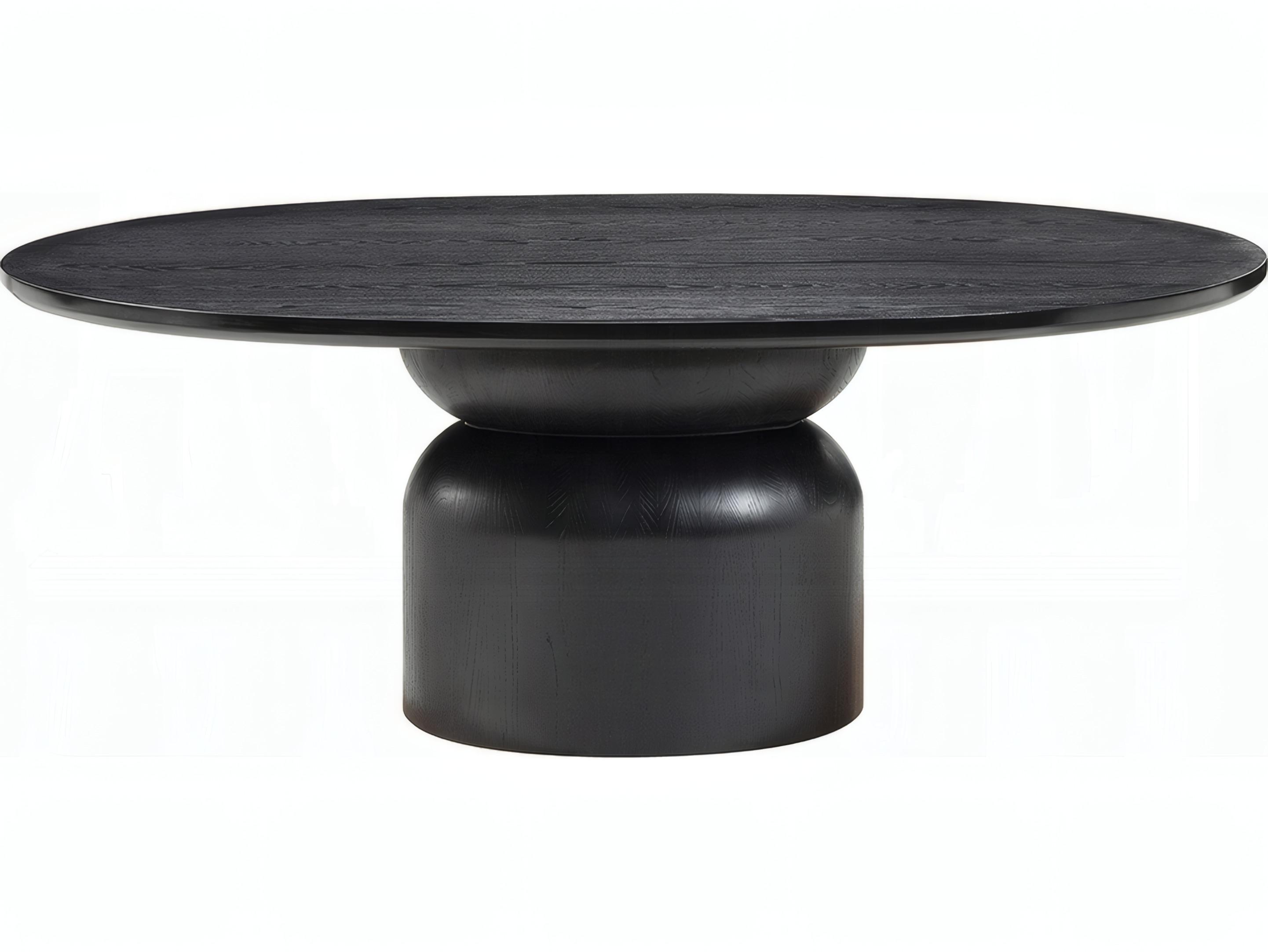 Acme Furniture Marioly Oval Wood Ash Black Dining Table