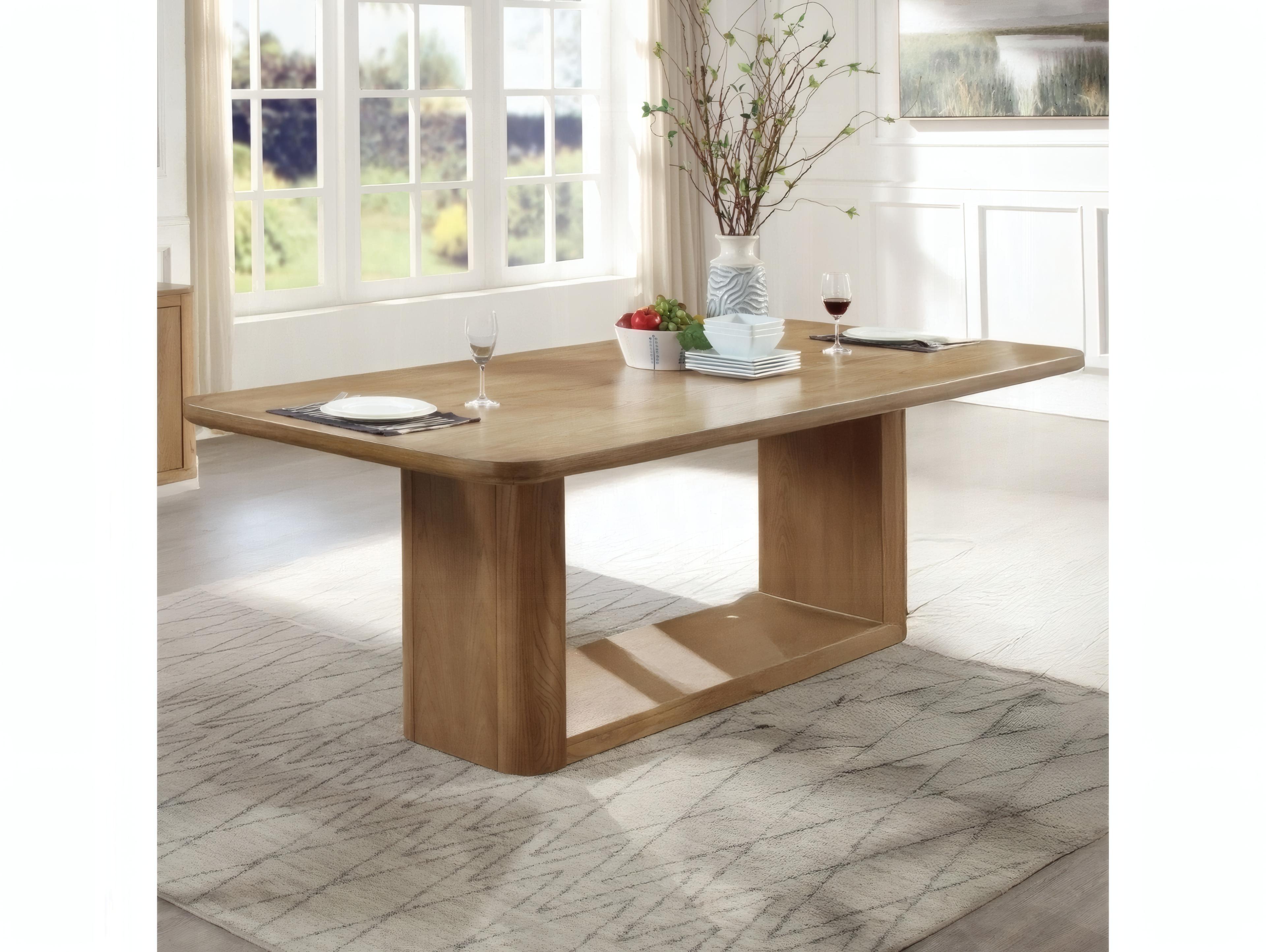 Acme Furniture Zoey Rectangular Wood Oak Dining Table