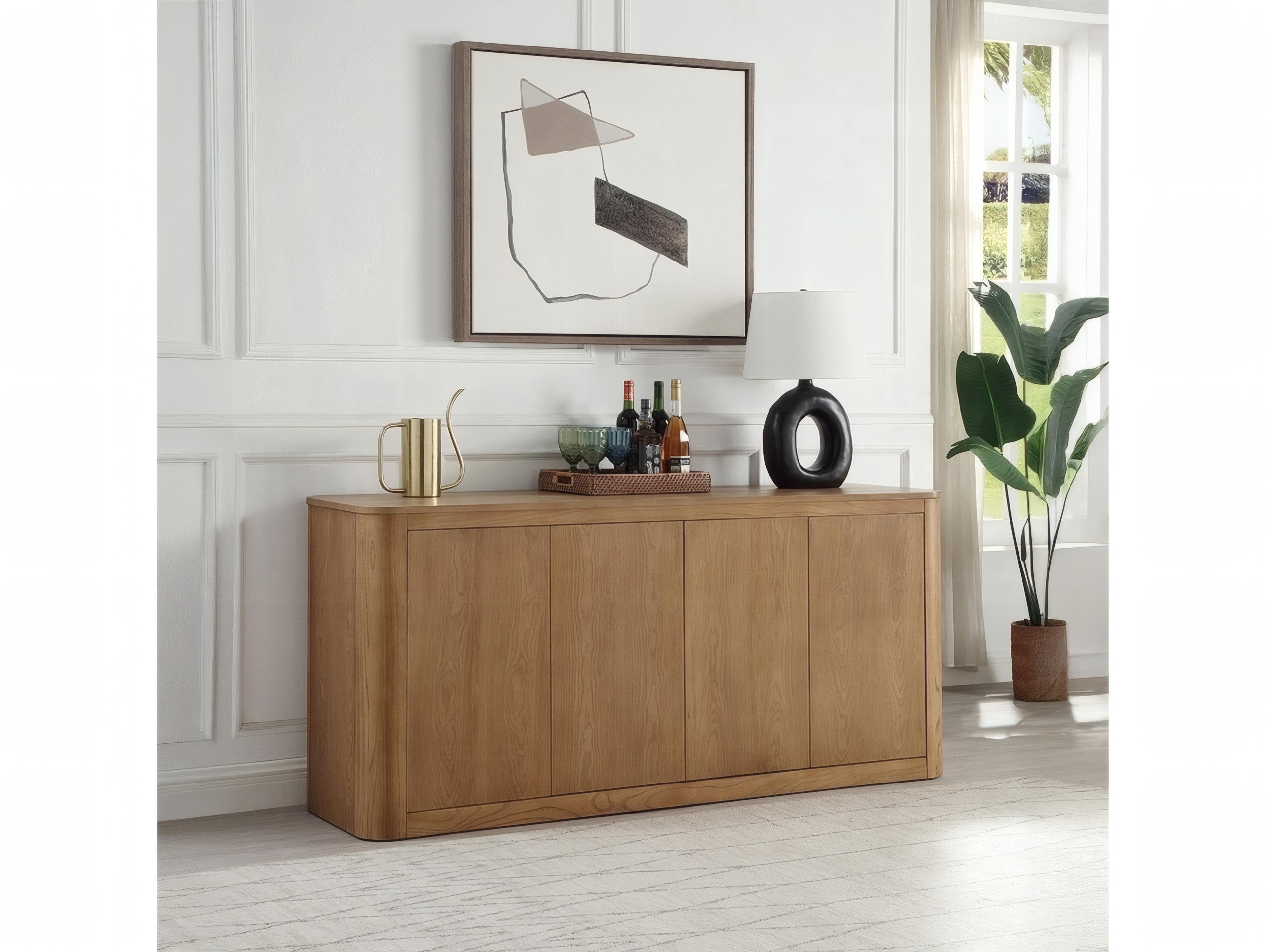 Acme Furniture Zoey 724" Oak Wood Sideboard